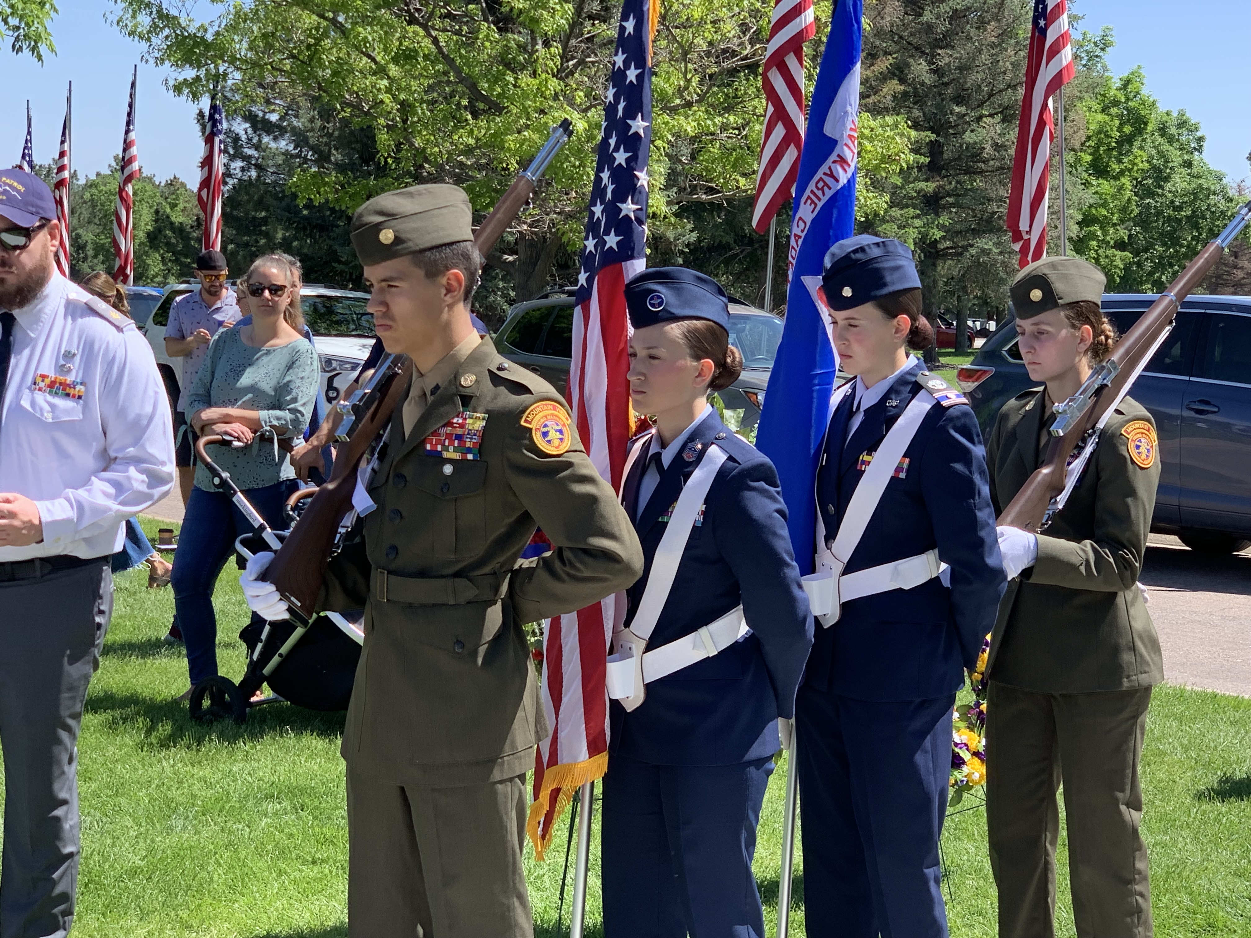 The color guard prepares for the presentation of the U.S. flag at the 89th Anniversary of Remembrance at Fort Logan National Cemetery Monday, May 29, 2023. (DennisHuspeniCity Editordennis.huspeni@gazette.comhttps://denvergazette.com/content/tncms/avatars/c/5a/fbd/c5afbd32-5030-11eb-bdef-030d9de52a9e.779683cee495ffe64766291c251a8894.png)