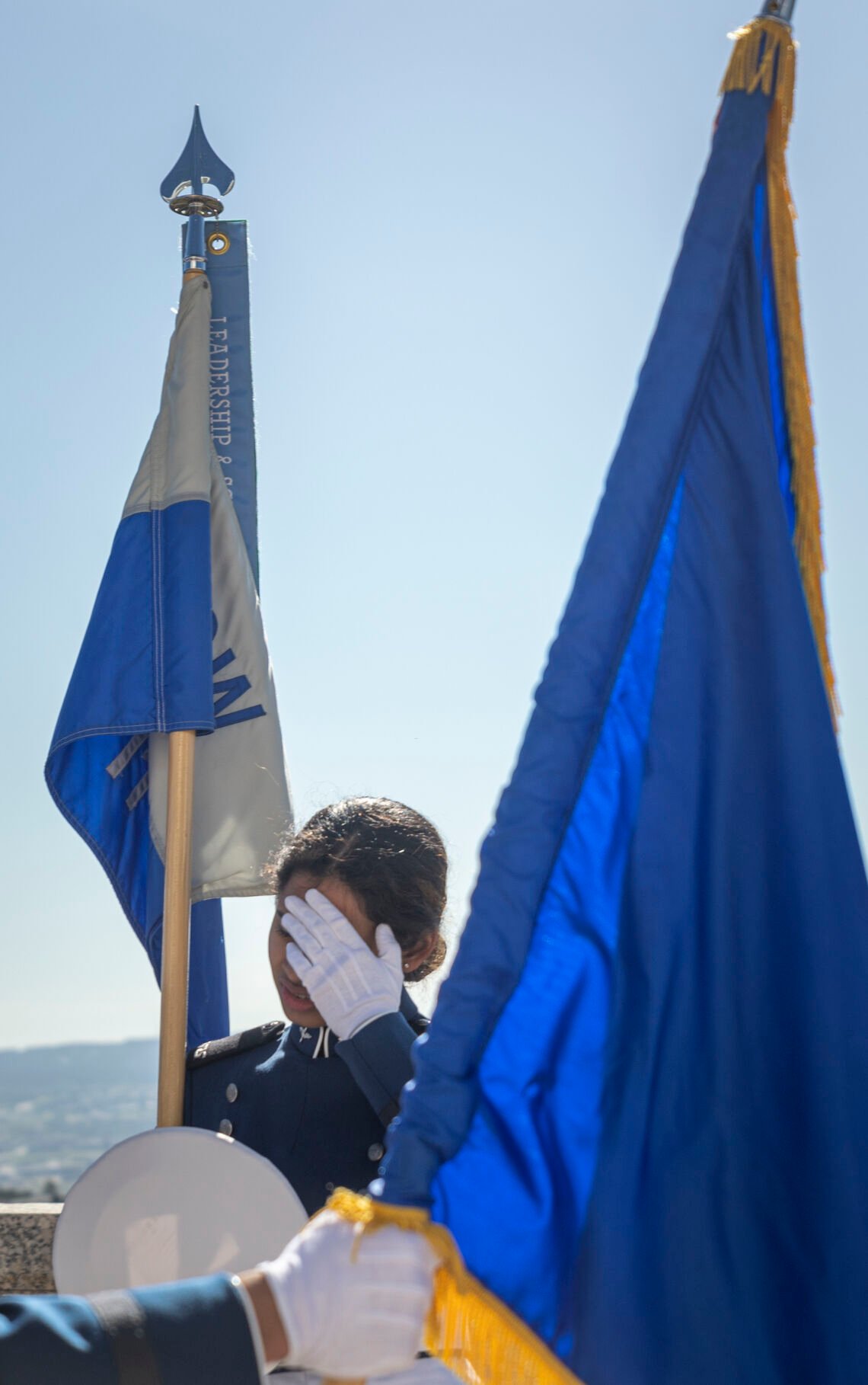 Cadets line up for the U.S. Air Force Academy Class of 2023 Graduation Parade at Stillman Field in Colorado Springs, Co., on Wednesday, May 31, 2023. (Gabi Broekema)