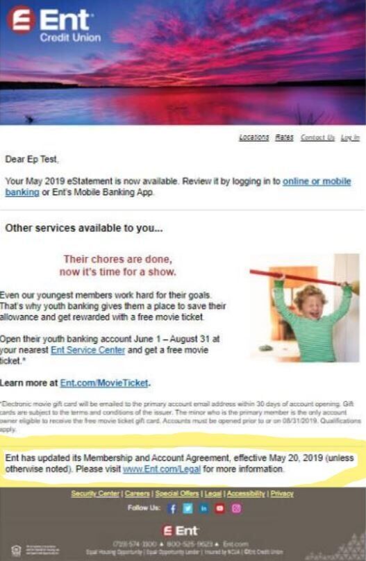 Colorado credit union’s ‘buried’ notice was adequate, court rules