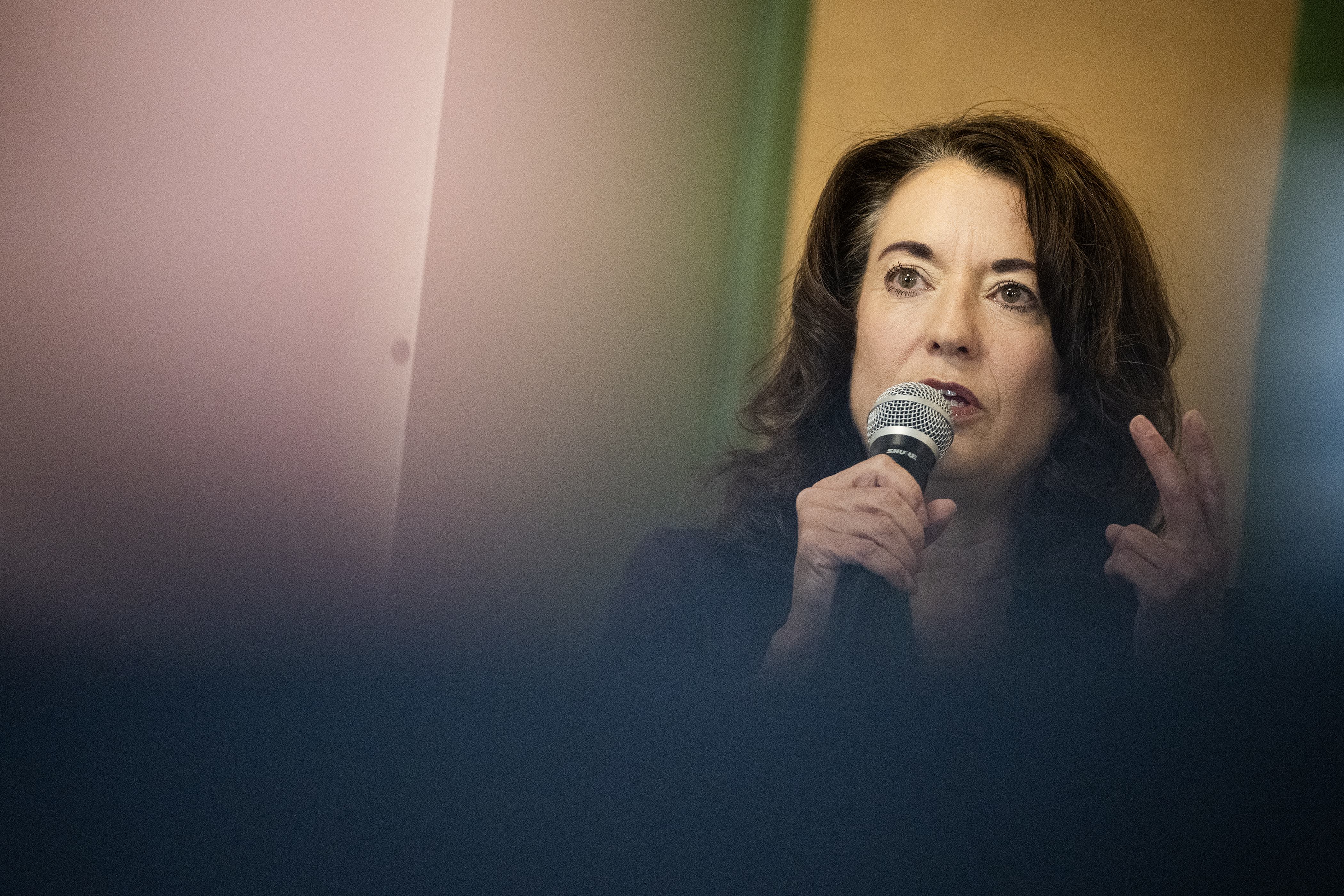 Denver mayoral candidate Kelly Brough answers a question from moderators during a mayoral forum and debate between herself and candidate Mike Johnston held at the The Denver Press Club on Thursday morning, May 25, 2023, in Denver. (Timothy Hurst/Denver Gazette) (TimHursttim.hurst@gazette.comhttps://secure.gravatar.com/avatar/aca82bd62b4ee425c598527cd6faa1b1?d=mm&r=g)