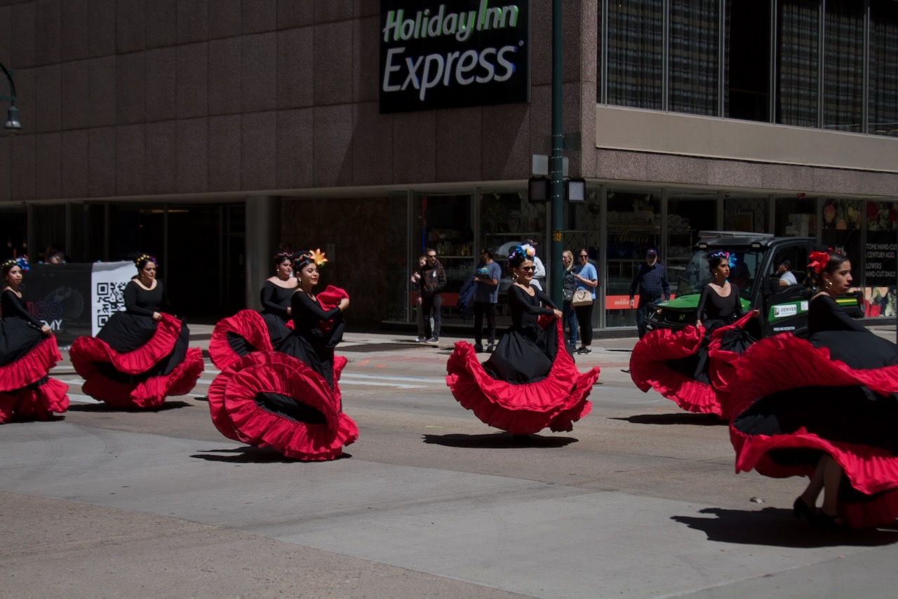 More dancers, part of the annual Cinco de Mayo parade in Denver on May 6, 2023. (Alex Edwards/The Denver Gazette). (AlexanderEdwardsBusiness Reporteralex.edwards@gazette.comhttps://secure.gravatar.com/avatar/dbaa50cc8a9183e280c297e3afa72ace?d=mm&r=g)