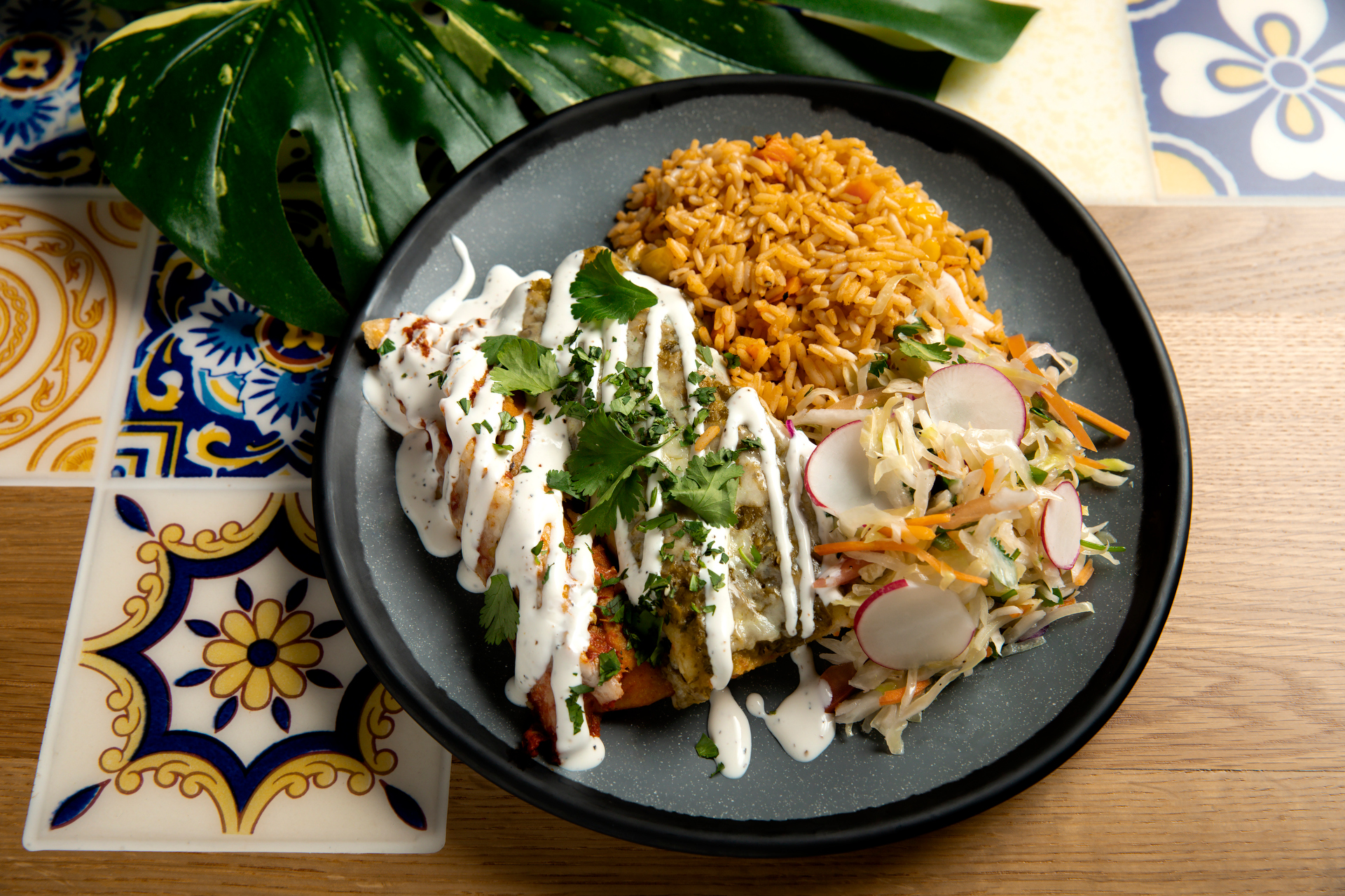 FILE PHOTO: The Christmas Enchilada entree at Casa Bonita shown here in a photo released May 26, 2023 by the Lakewood, Colo. restaurant. (Courtesy photo, Jennifer Olson/Casa Bonita)