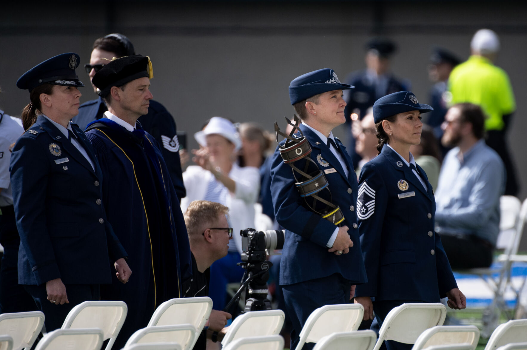 Moments from the 2023 Air Force Academy graduation ceremony at Falcon Stadium where more than 900 cadets became officers on Thursday, June 1. (Parker Seibold, The Gazette) (Parker Seibold)