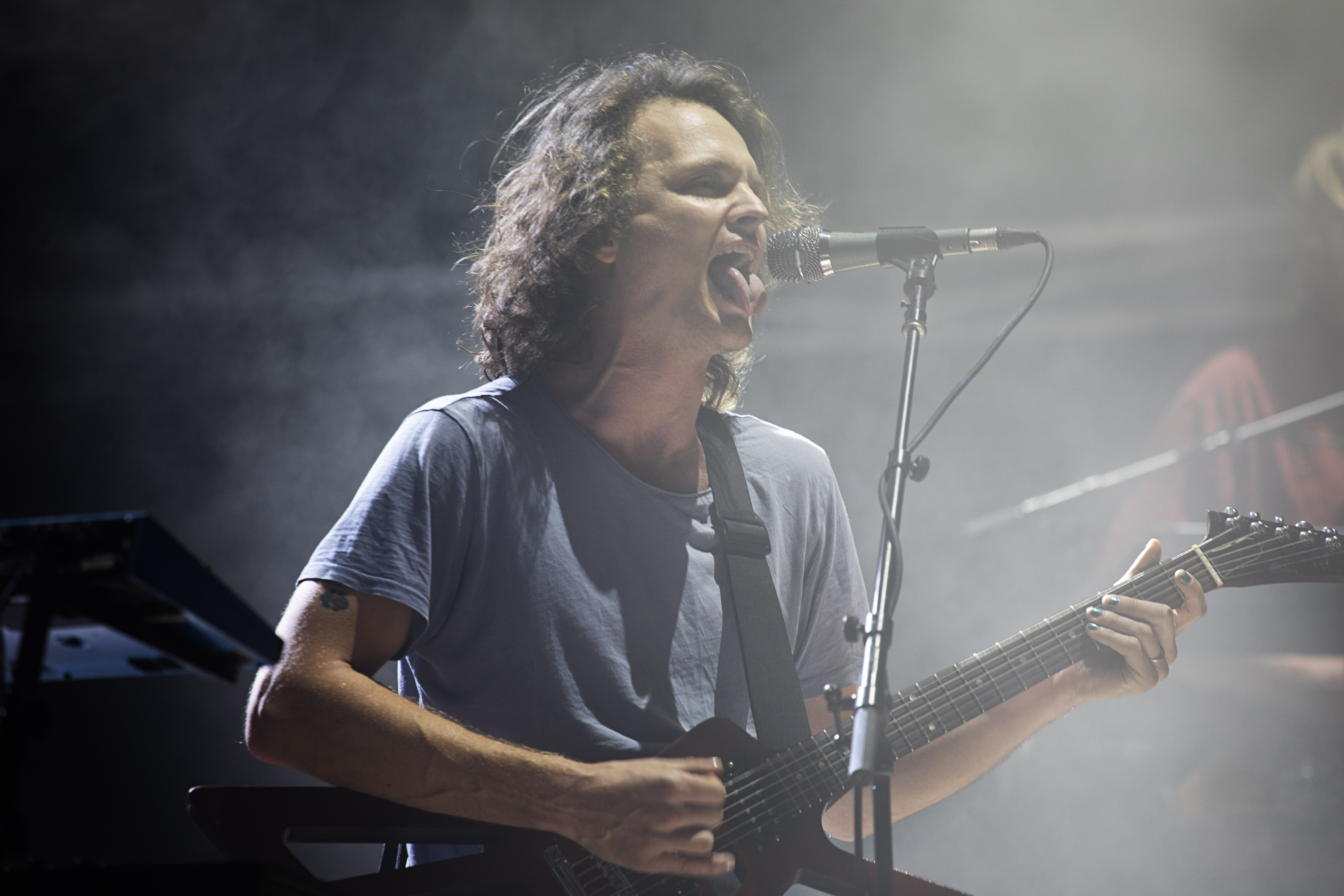 Stu Mackenzie plays the guitar during a performance at Red Rocks on June 7, 2023. Mackenzie's band, King Gizzard, was formed in Melbourne and has been to Red Rocks several times prior. (TomHellauerMultimedia Producertom.hellauer@denvergazette.comhttps://denvergazette.com/content/tncms/avatars/f/9e/622/f9e6228a-3b6b-11ed-bf10-fbb71fa8e421.f54b911252c540f1d61709edc4727a39.png)