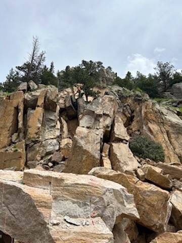 Massive rockslide on Colorado 7 between Lyons and Allenspark closes Highway 7. (Courtesy of the Colorado Department of Transportation)