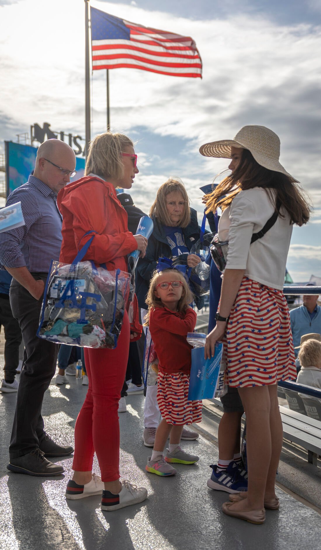 The Umholtz family looks around the Falcon Stadium before finding their seats at the U.S. Air Force Academy Class of 2023 Graduation on the U.S. Air Force Academy campus in Colorado Springs, Co., on Thursday, June 1, 2023. They are there for the father of the family who was graduation lead and also teacher in Russian History at the Air Force Academy. (GabiBroekemaPhoto Interngabi.broekema@gazette.comhttps://secure.gravatar.com/avatar/9aa2a13da1acfaa50410cb37bf21fdb1?d=mm&r=g)