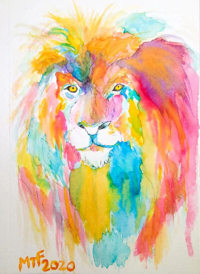 Tessa Fuqua lion artwork Miners Alley Playhouse