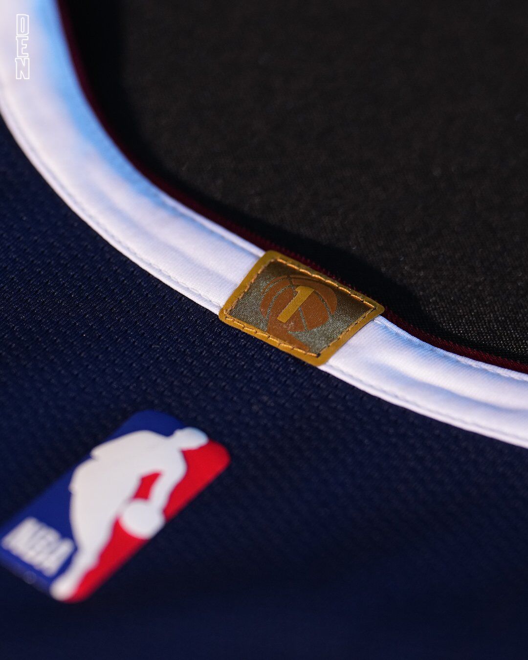 Gold tab added to Nuggets jersey for 2022-23 championship win