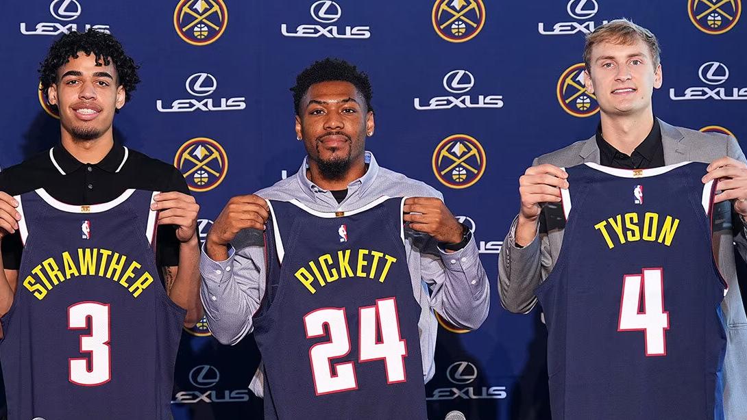 Nuggets 2023 draft picks with jerseys