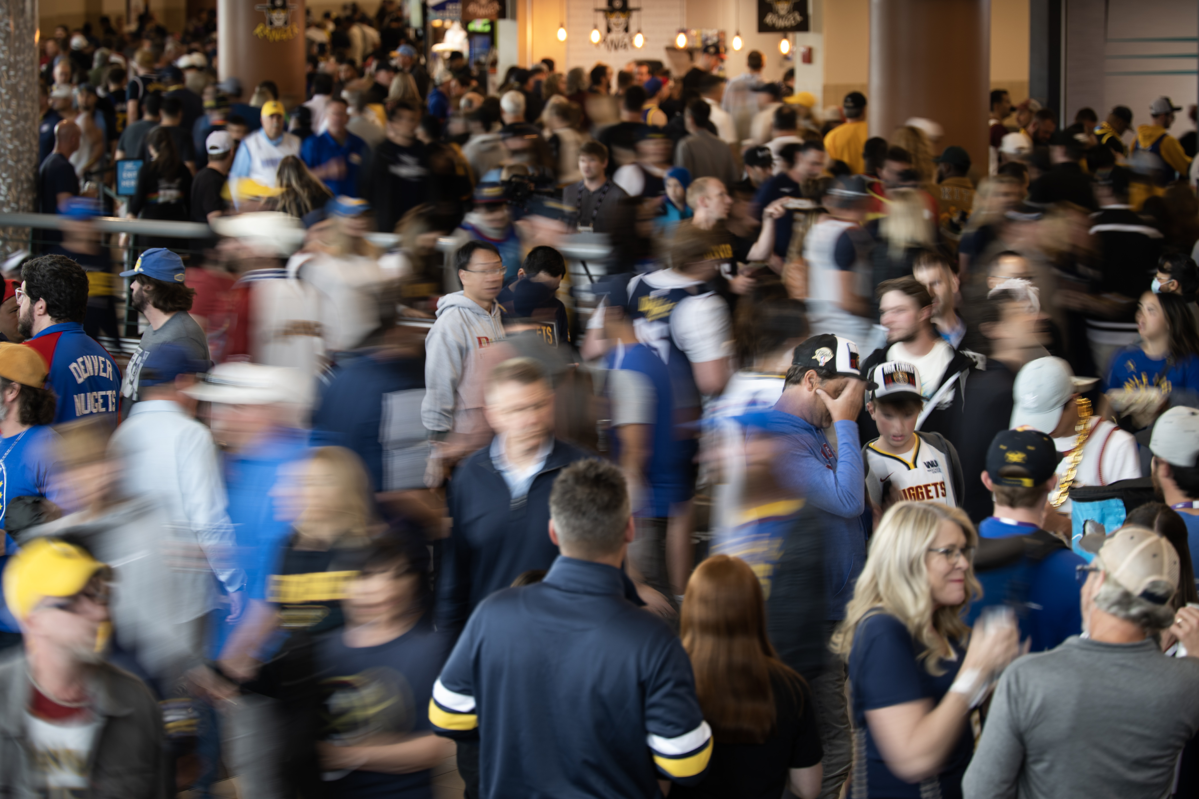 Fans stream into the arena before Game 5 of the NBA Finals between the Denver Nuggets and the Miami Heat on Monday, June 12, 2023, in Denver. (Timothy Hurst/Denver Gazette) (TimHursttim.hurst@gazette.comhttps://secure.gravatar.com/avatar/aca82bd62b4ee425c598527cd6faa1b1?d=mm&r=g)