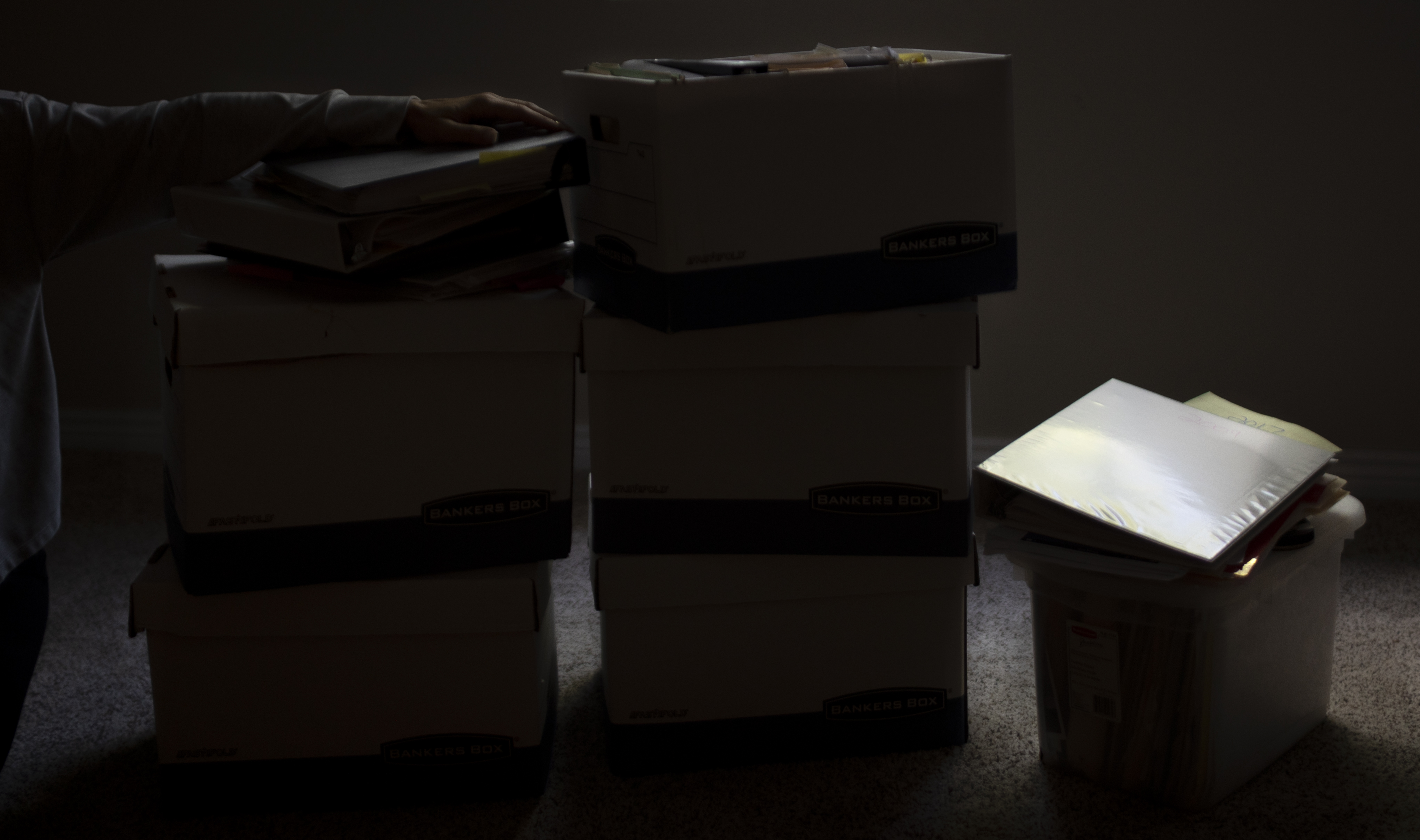 Katherine, who uses a pseudonym for this story, sits next to boxes full of custody evaluation reports and thousands of pages of other paperwork incurred during her divorce and custody case that started in 2009 and went on for nearly a decade. When Katherine's ex-husband hired Jennifer Harman in their custody case as an expert witness in 2017, Harman suggested she made up or exaggerated her ex-husband’s abusive behavior. (GabiBroekemaPhoto Interngabi.broekema@gazette.comhttps://secure.gravatar.com/avatar/9aa2a13da1acfaa50410cb37bf21fdb1?d=mm&r=g)