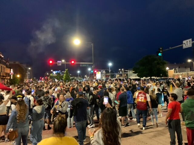 As hundreds of people poured into the intersection of 20th and Market streets, some fans climbed street signs and others climbed traffic lights. But the crowd was just euphoric, not destroying property or hurting anyone. (DennisHuspeniCity Editordennis.huspeni@gazette.comhttps://denvergazette.com/content/tncms/avatars/c/5a/fbd/c5afbd32-5030-11eb-bdef-030d9de52a9e.779683cee495ffe64766291c251a8894.png)