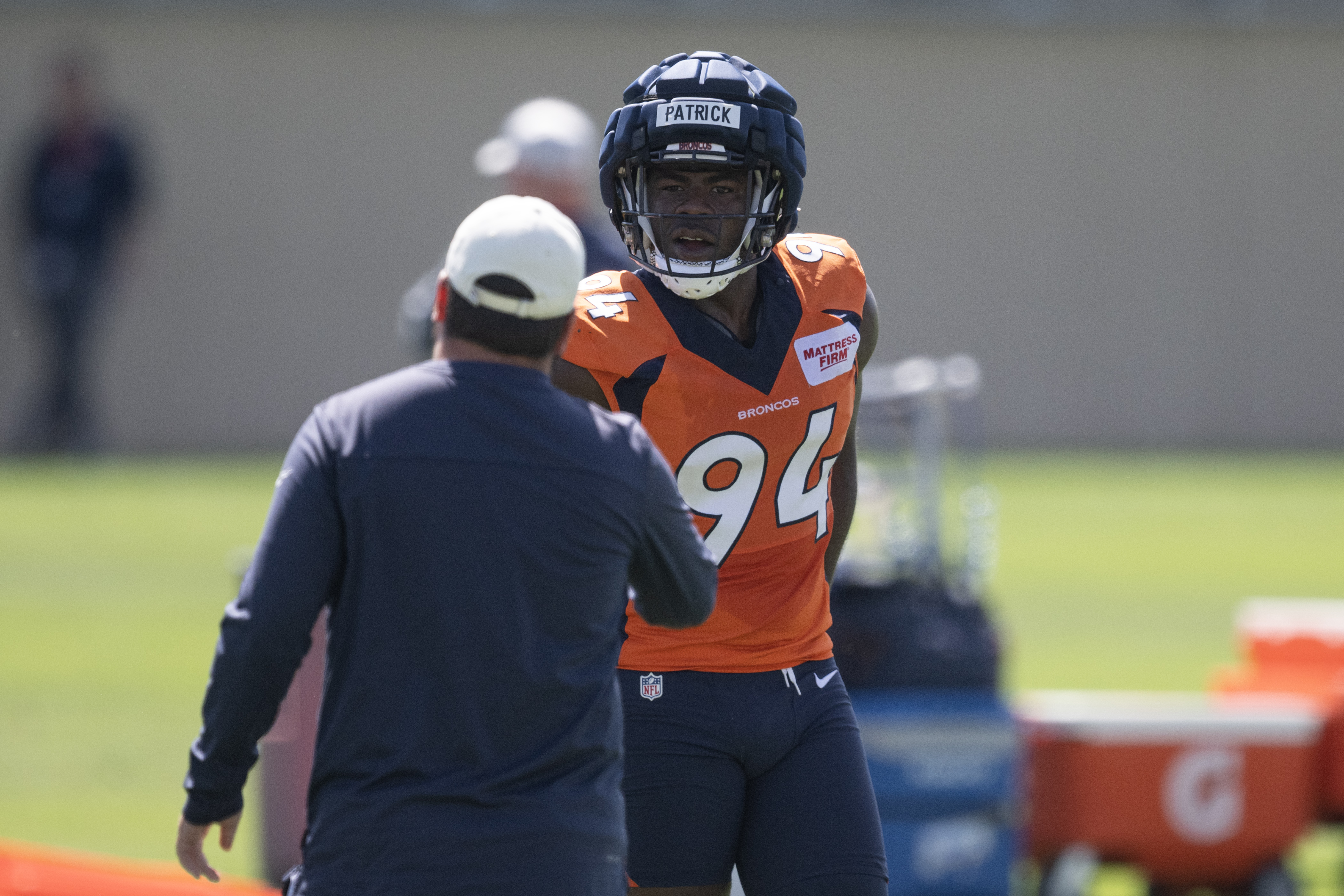 Denver Broncos during training camp on Friday, July 28, 2023, at the Centura Health Training Center in Centennial, Colo. (Timothy Hurst/Denver Gazette) (TimHursttim.hurst@gazette.comhttps://secure.gravatar.com/avatar/aca82bd62b4ee425c598527cd6faa1b1?d=mm&r=g)