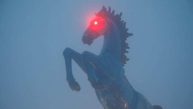 Bluecifer at DIA Fog