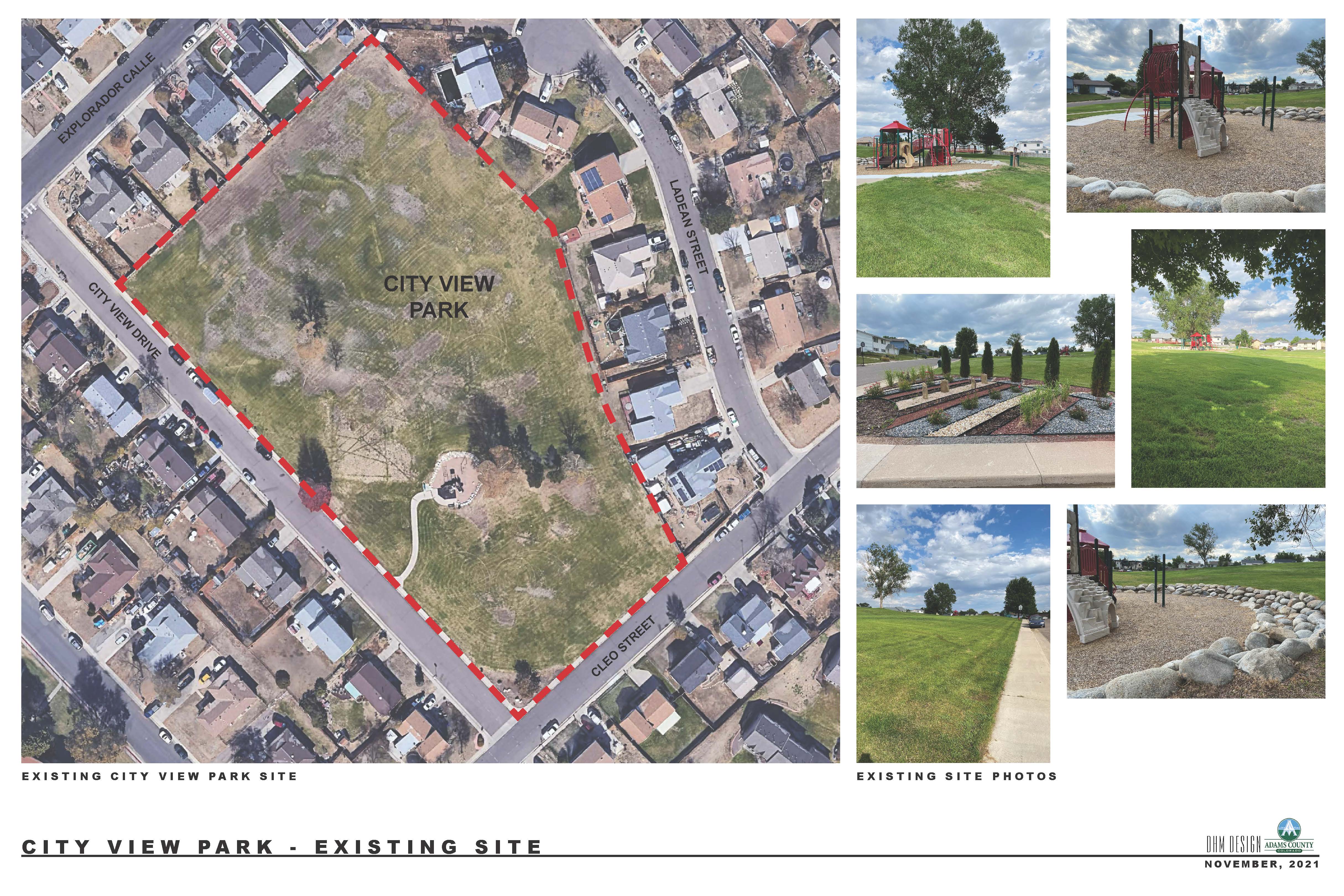 The 4.21-acre City View Park will located at 8150 City View Drive will be beautified with a walking trail, a pollinator garden and improved playgrounds. (Adams County)
