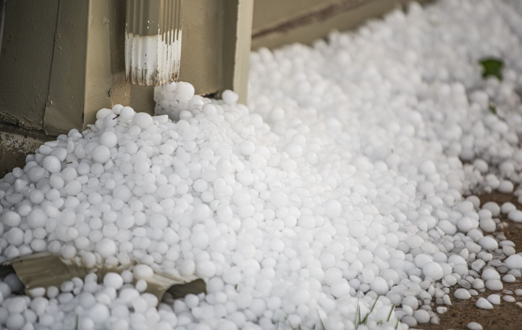 Hailstones pile up after a quick downpour Wednesday evening in Colorado Springs. (GabiBroekemaPhoto Interngabi.broekema@gazette.comhttps://secure.gravatar.com/avatar/9aa2a13da1acfaa50410cb37bf21fdb1?d=mm&r=g)