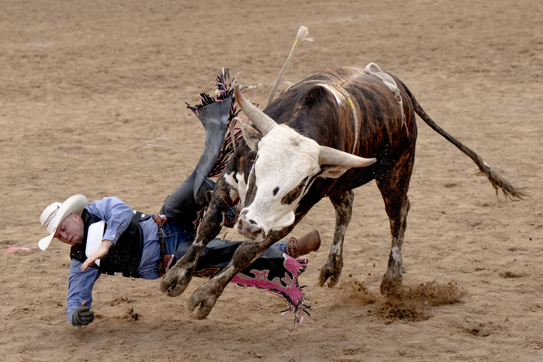 Scenes from the 40th Rocky Mountain Regional Rodeo held by the Colorado Gay Rodeo Association at the Arapahoe County Fairgrounds on Saturday, July 8, 2023. (Parker Seibold, The Gazette) (Parker Seibold)