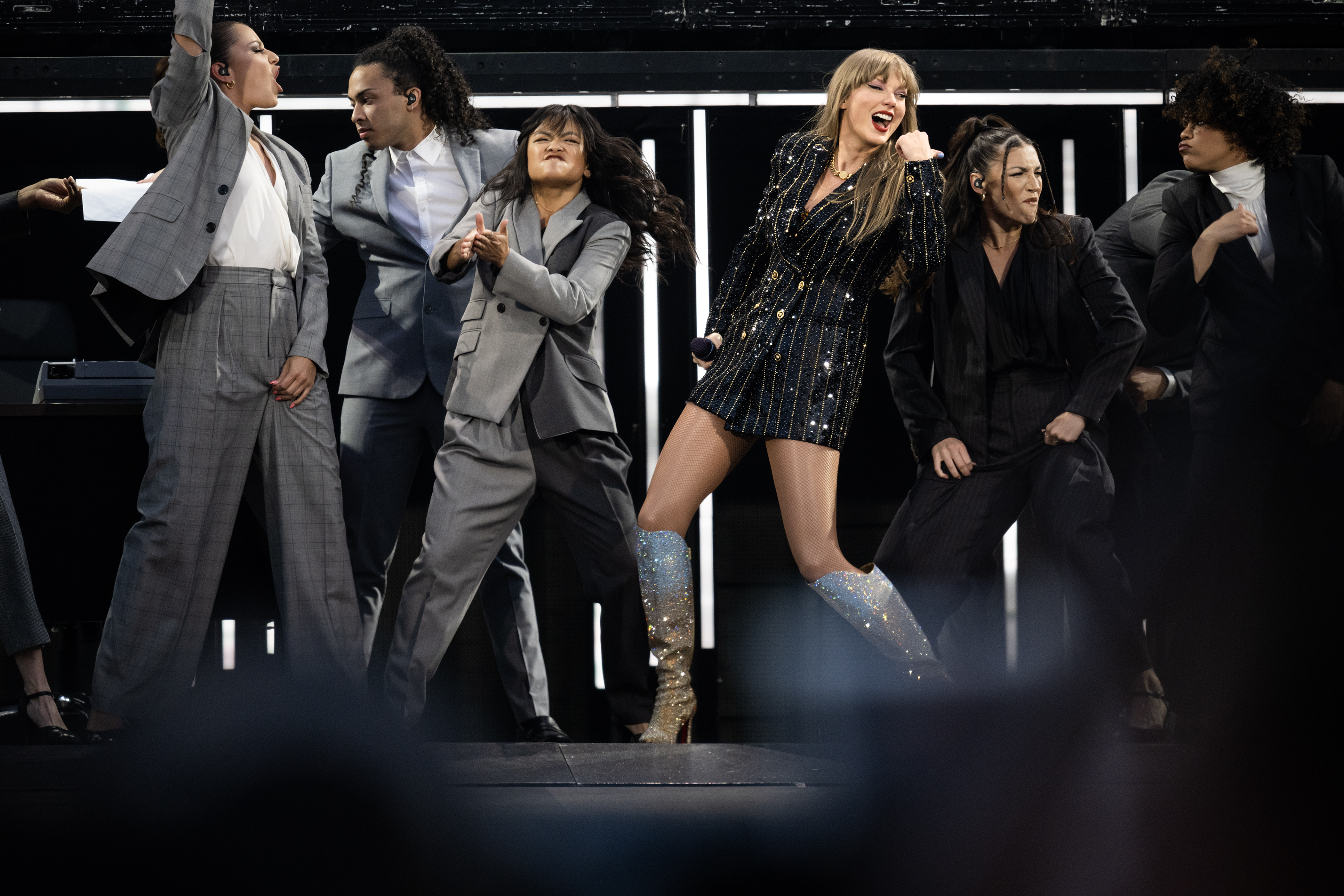 Taylor Swift performs during the first of two shows at Empower Field at Mile High for The Eras Tour on Friday, July 14, 2023, in Denver, Colo. (Timothy Hurst/Denver Gazette) (Timothy Hurst/Denver Gazette)
