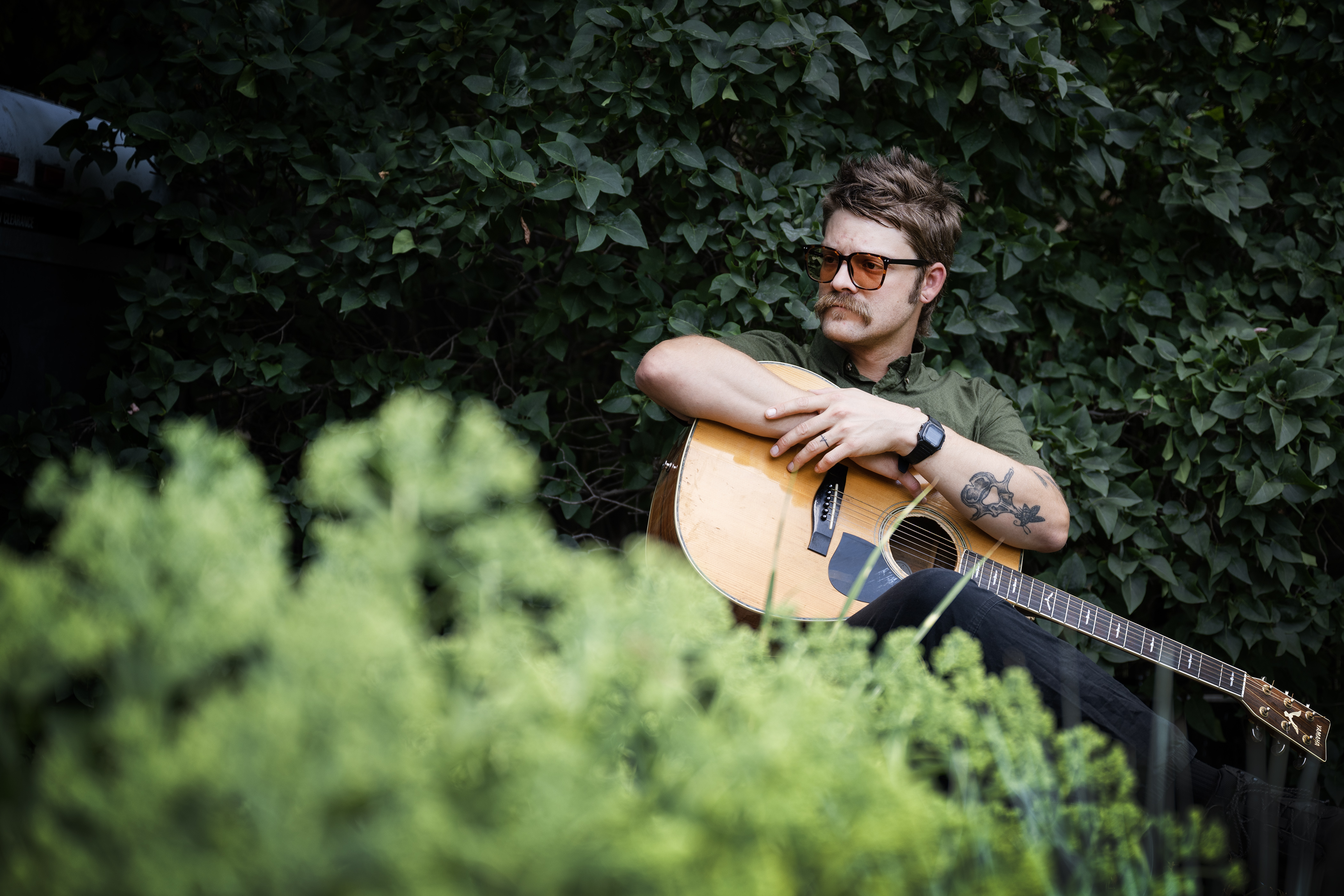 Singer and songwriter Anthony Ruptak sits for a photo with his 1970’s Yamaha acoustic guitar on Thursday, July 20, 2023, at his home west of Denver, Colo. (Timothy Hurst/Denver Gazette) (TimHursttim.hurst@gazette.comhttps://secure.gravatar.com/avatar/aca82bd62b4ee425c598527cd6faa1b1?d=mm&r=g)