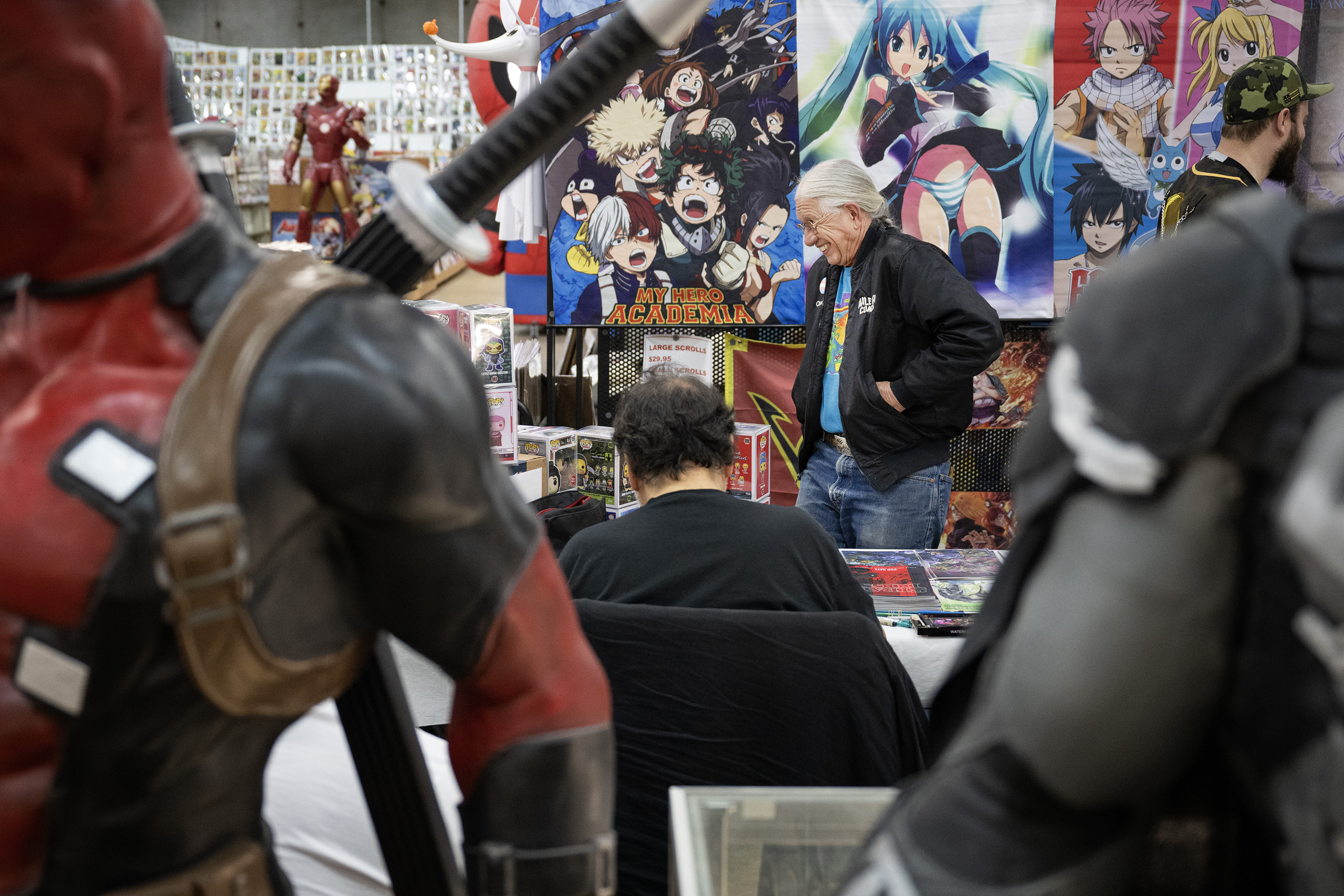 President and founder Chuck Rozanski laughs with comic book artist and writer Tone Rodriguez, who’s one of multiple comic book artists visiting with customers for the day on Saturday, Feb. 11, 2023, at the Mile High Comics Jason Street Mega Store in Denver, Colo. (Timothy Hurst/Denver Gazette) (TimHursttim.hurst@gazette.comhttps://secure.gravatar.com/avatar/aca82bd62b4ee425c598527cd6faa1b1?d=mm&r=g)