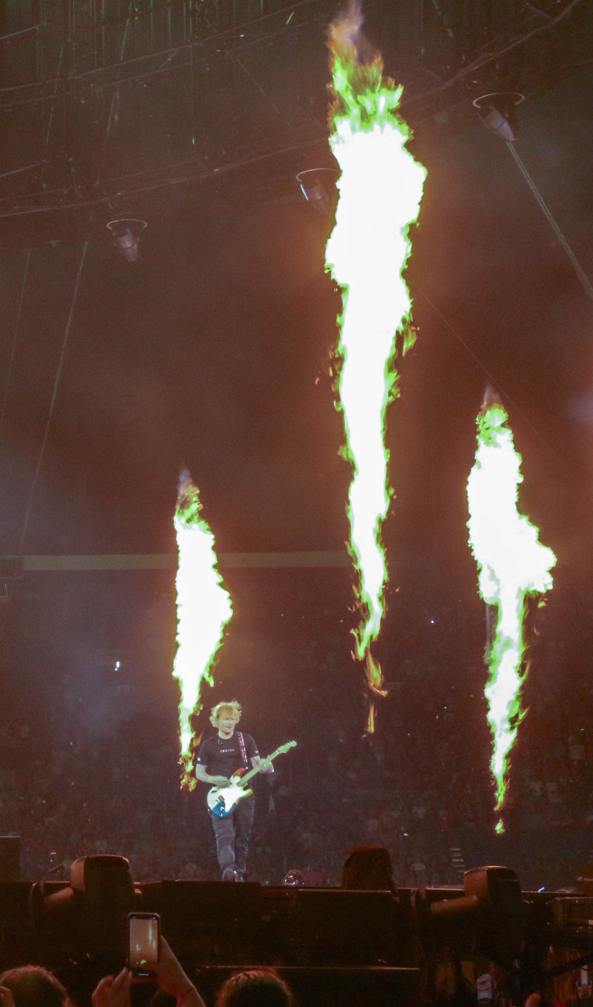 Ed Sheeran performs in concert at Empower Field at Mile High Stadium in Denver on Aug. 19, 2023. (JOHN MOORE, Denver Gazette)