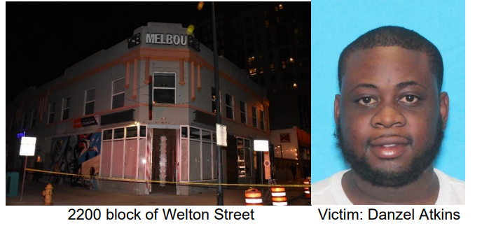 Victim Danzel Atkins, was pronounced dead following a shooting Aug. 17 in the 2200 block of Welton Street. Denver police are looking for a suspect. (Denver Police Department)