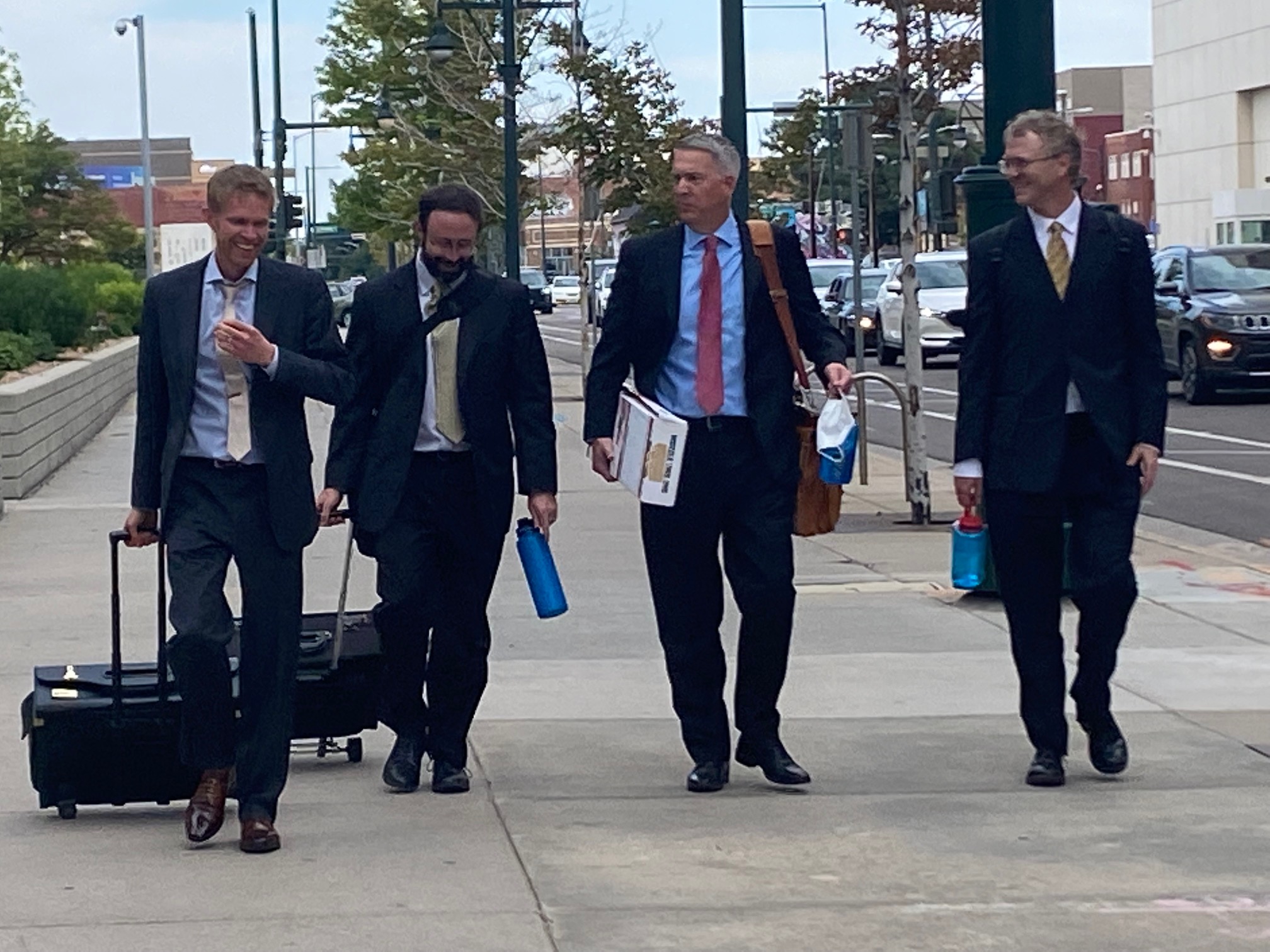 Federal prosecutors will cross-examine Larry Rudolph Thursday. From left to right: Assistant U.S. Attorney Bryan Fields, Violent Crime and Immigration Enforcement Section Chief Garreth Winstead, FBI Special Agent Donald Peterson and Assistant U.S. Attorney Bishop Grewell (Carol McKinley)