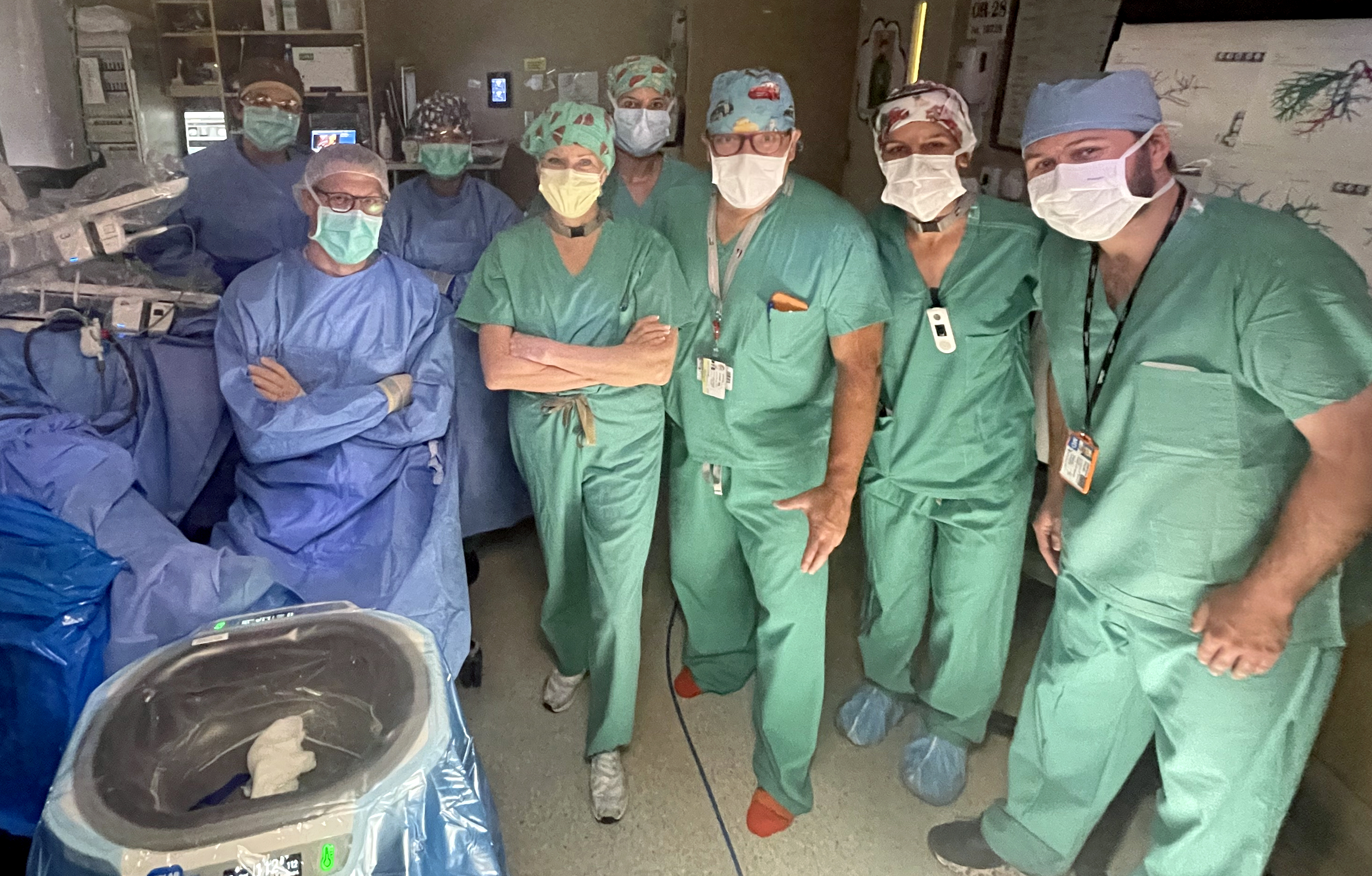 The team that performed a robot-assisted liver transplant. (Courtesy of UCHealth)