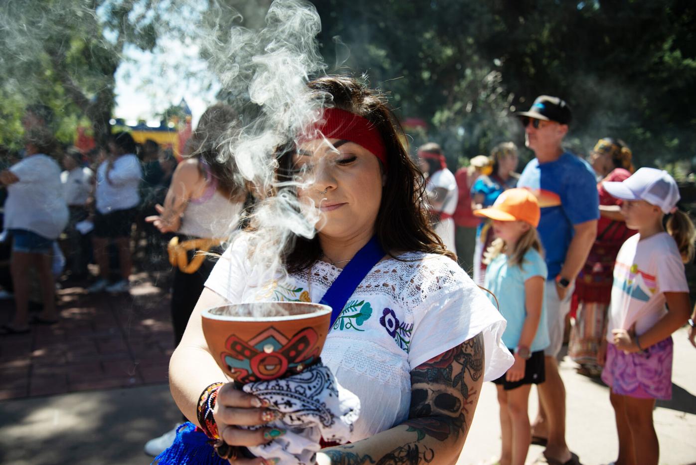 Gina Sandoval burns copal