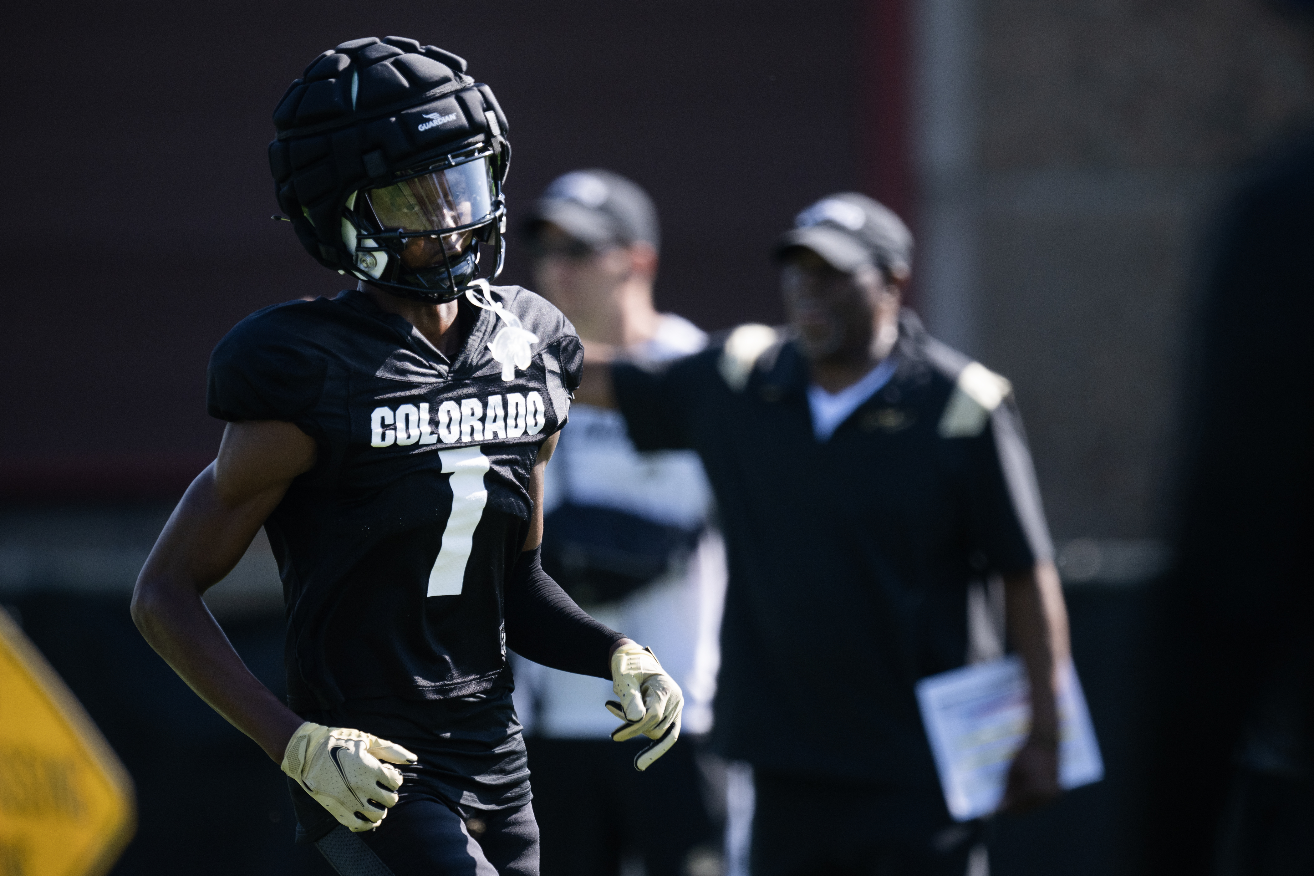 University of Colorado Boulder freshman cornerback Cormani McClain (1) jogs to the next drill during a team practice on Tuesday, Aug. 8, 2023, in Boulder, Colo. (Timothy Hurst/Denver Gazette) (TimHursttim.hurst@gazette.comhttps://secure.gravatar.com/avatar/aca82bd62b4ee425c598527cd6faa1b1?d=mm&r=g)