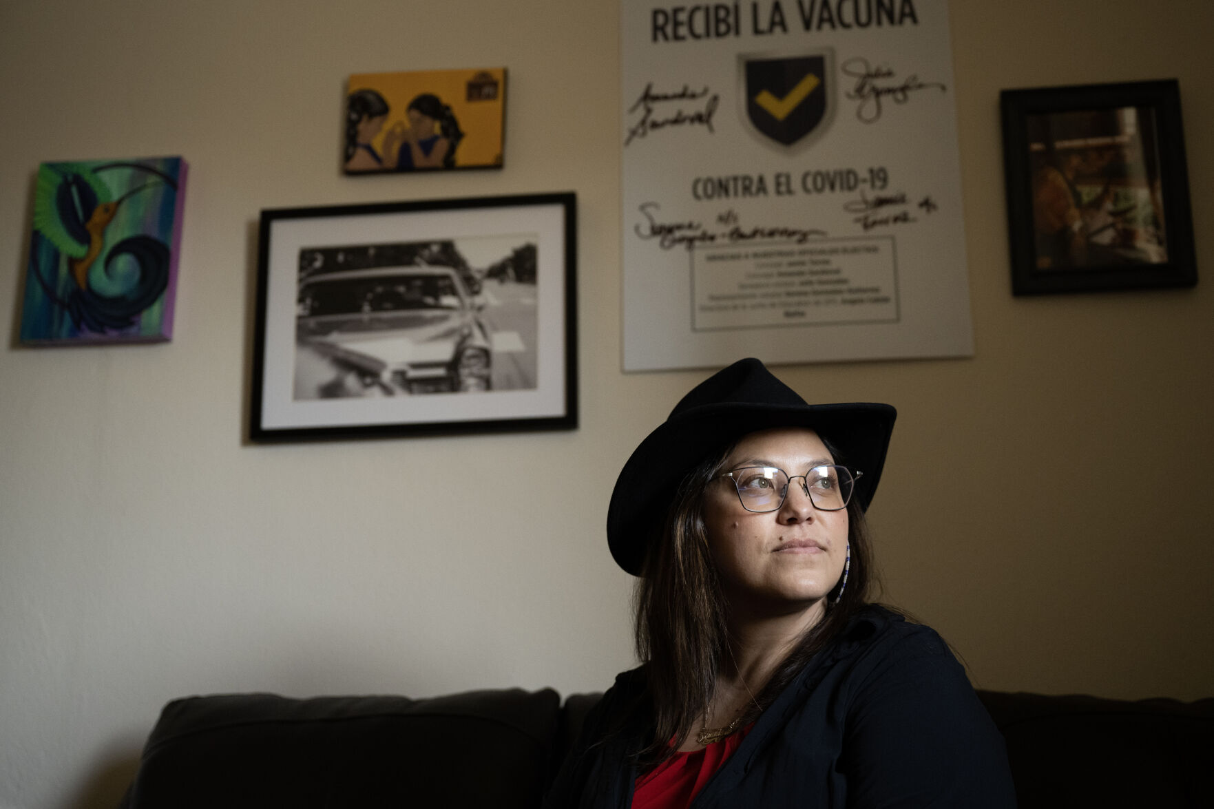 Sen. Julie Gonzales sits for a photo on Friday, Feb. 3, 2023, in her office at the state Capitol building in Denver, Colo.(Timothy Hurst/The Denver Gazette) (TIMOTHY HURST/DENVER GAZETTE)