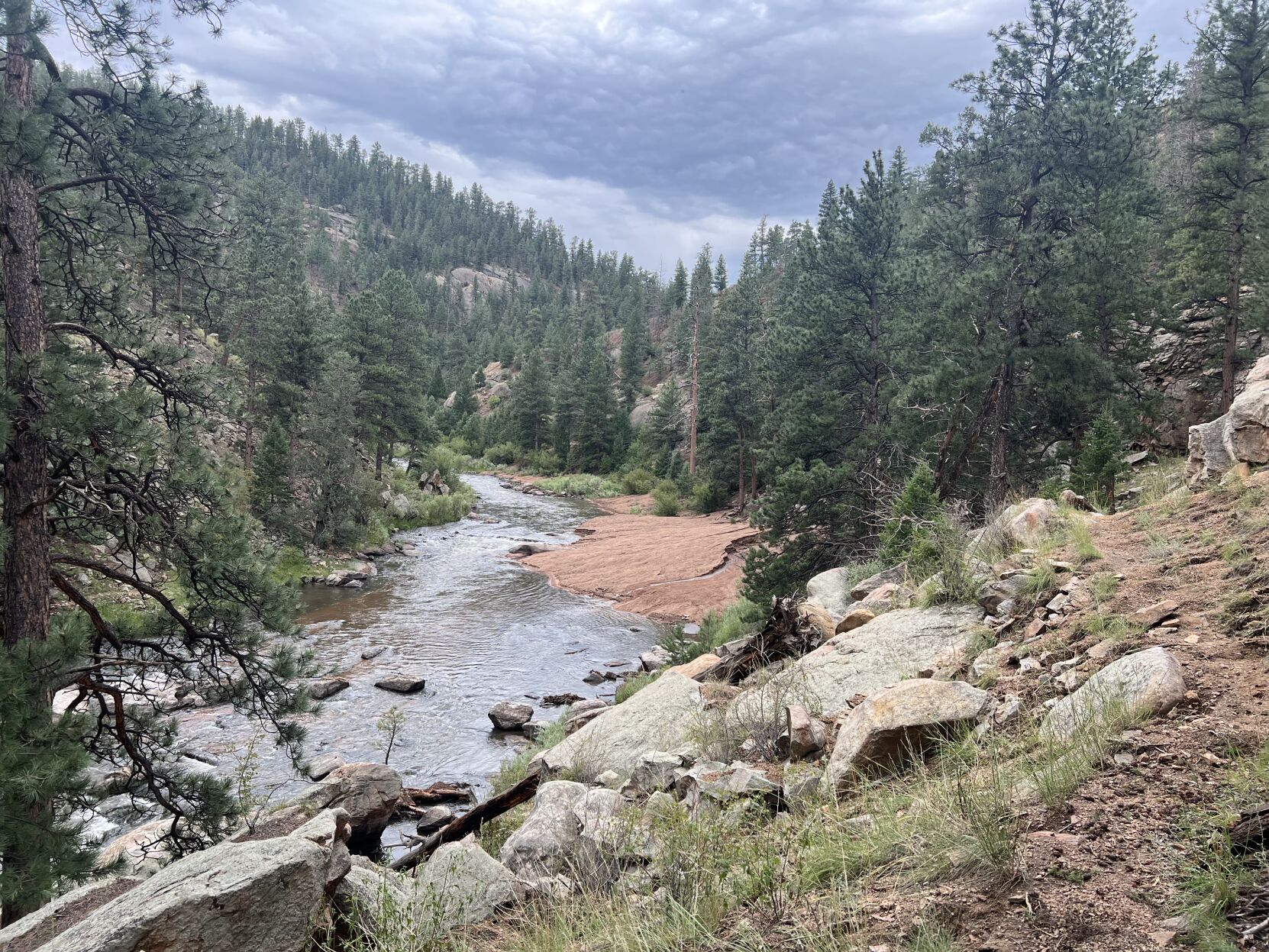 Rains have washed out hillsides above the South Platte River in Cheesman Canyon, a beloved fishery. (Photos courtesy of Jeremy Hyatt)