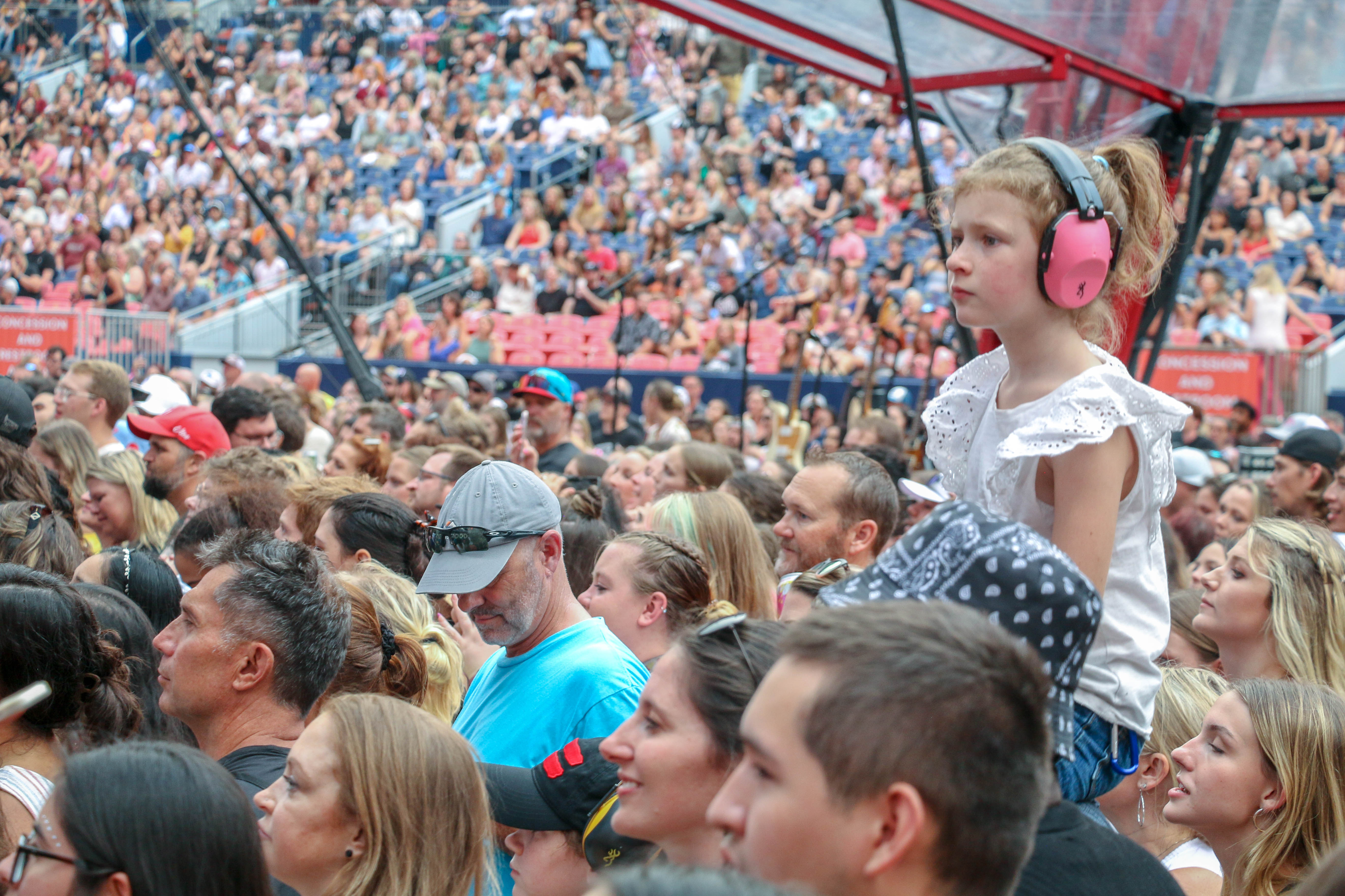 Concertgoers of all types, ages and sizes gathered at Empower Field for the Ed Sheeran concert Aug. 19, 2023. (JOHN MOORE, Denver Gazette)