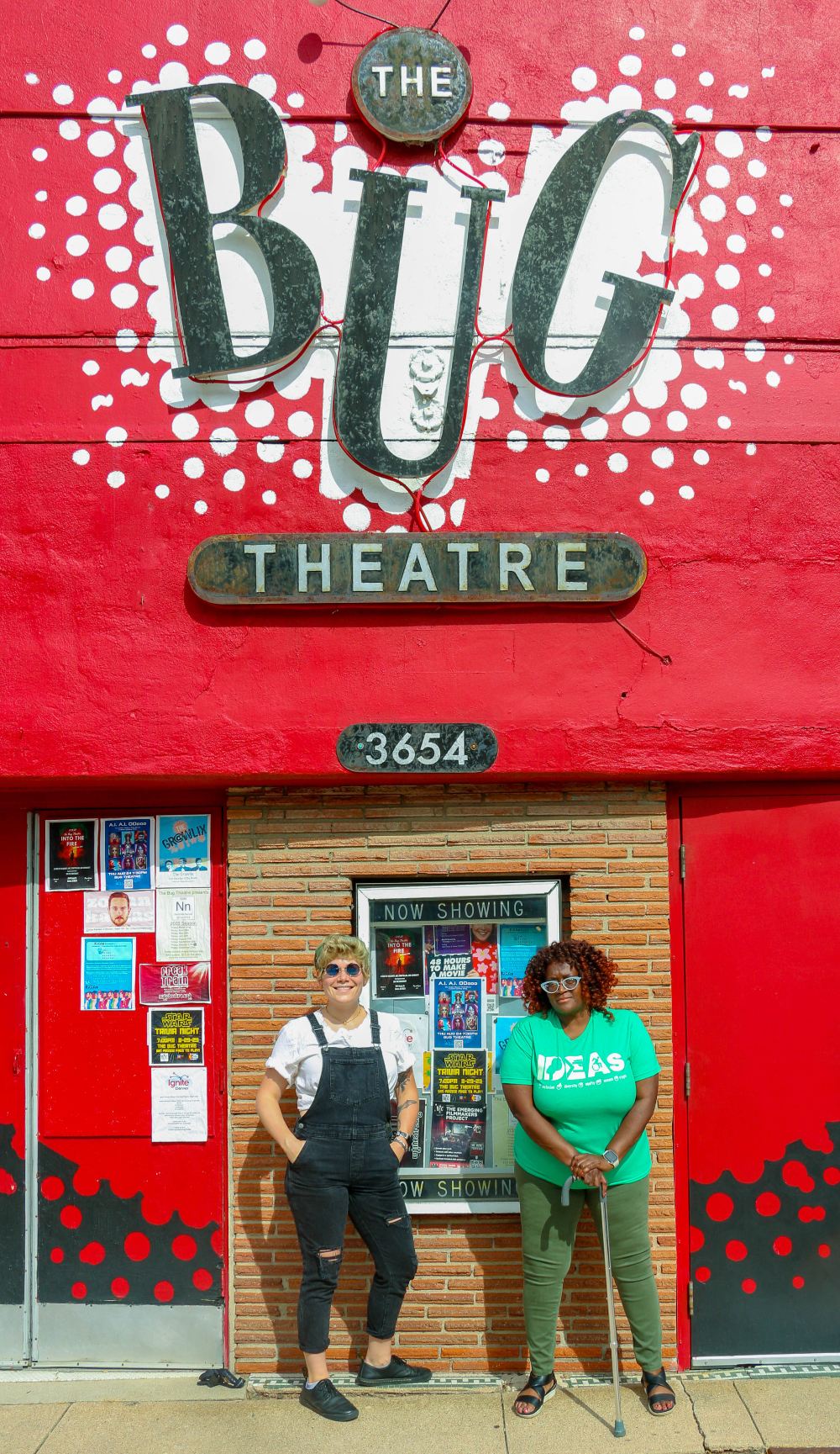 Emma Maxfield, left, and Alicia Young are hosting separate events at the Bug Theatre this week, both promoting workplace safety in area theaters. (John Moore, Denver Gazette)