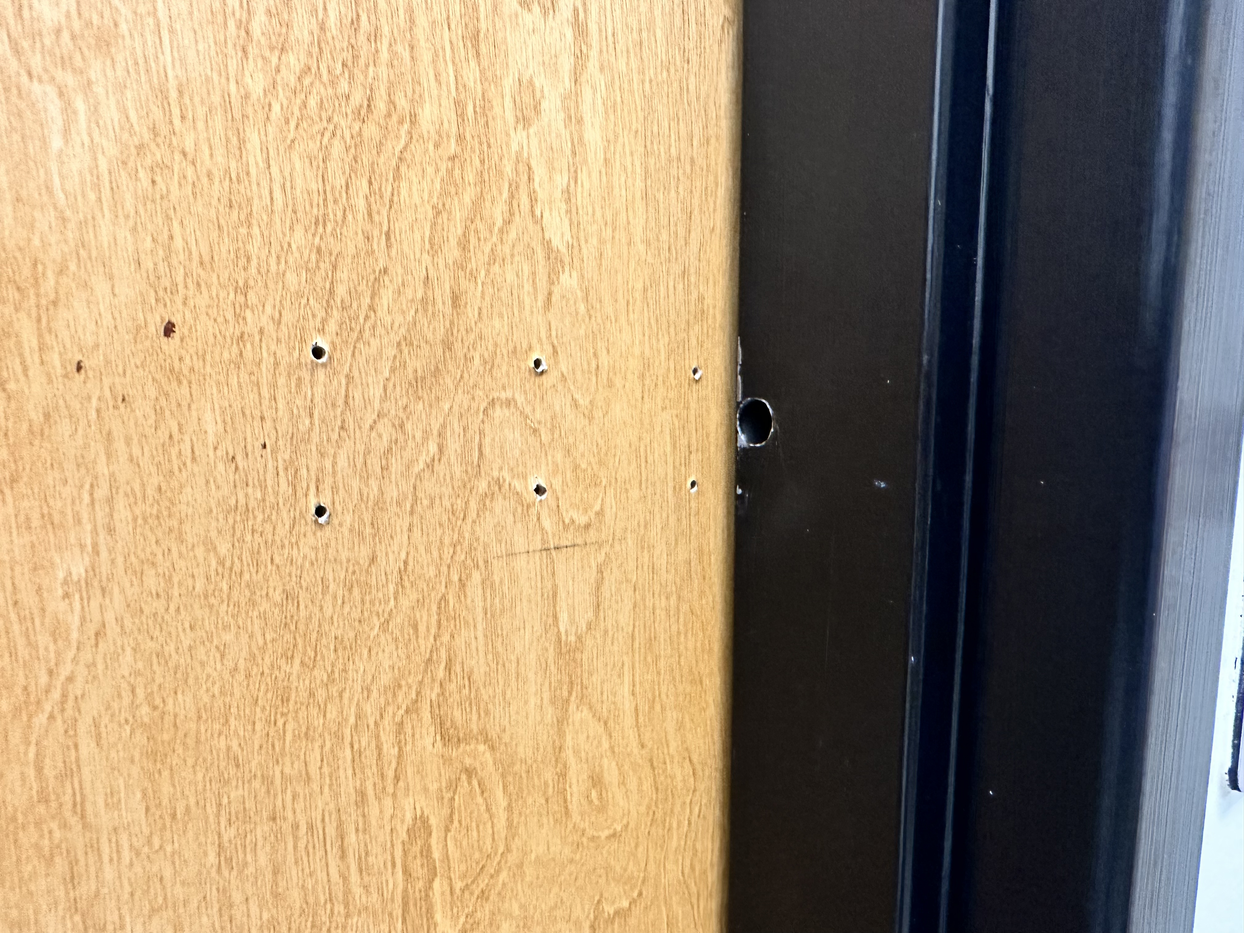 Photos shared to the Denver Gazette by DPS Vice President Auon'tai Anderson purport to show a room at McAuliffe International that had an “incarceration room” where students were locked inside. (Courtesy Auon'tai Anderson)