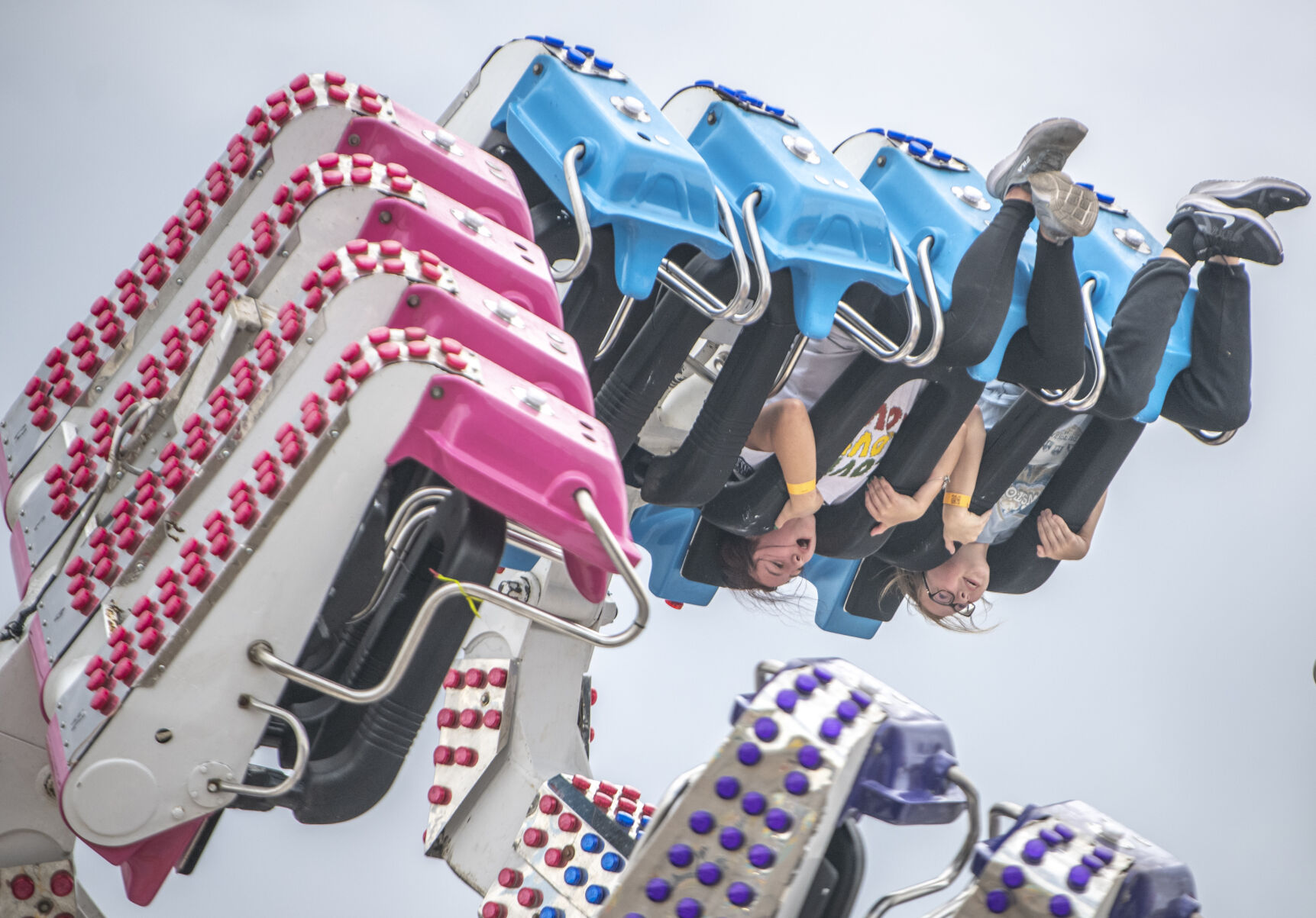 The fair rides took off for their first rides of the Colorado State Fair in Pueblo, Colo. on Friday, August 25, 2023. (Gabi Broekema)