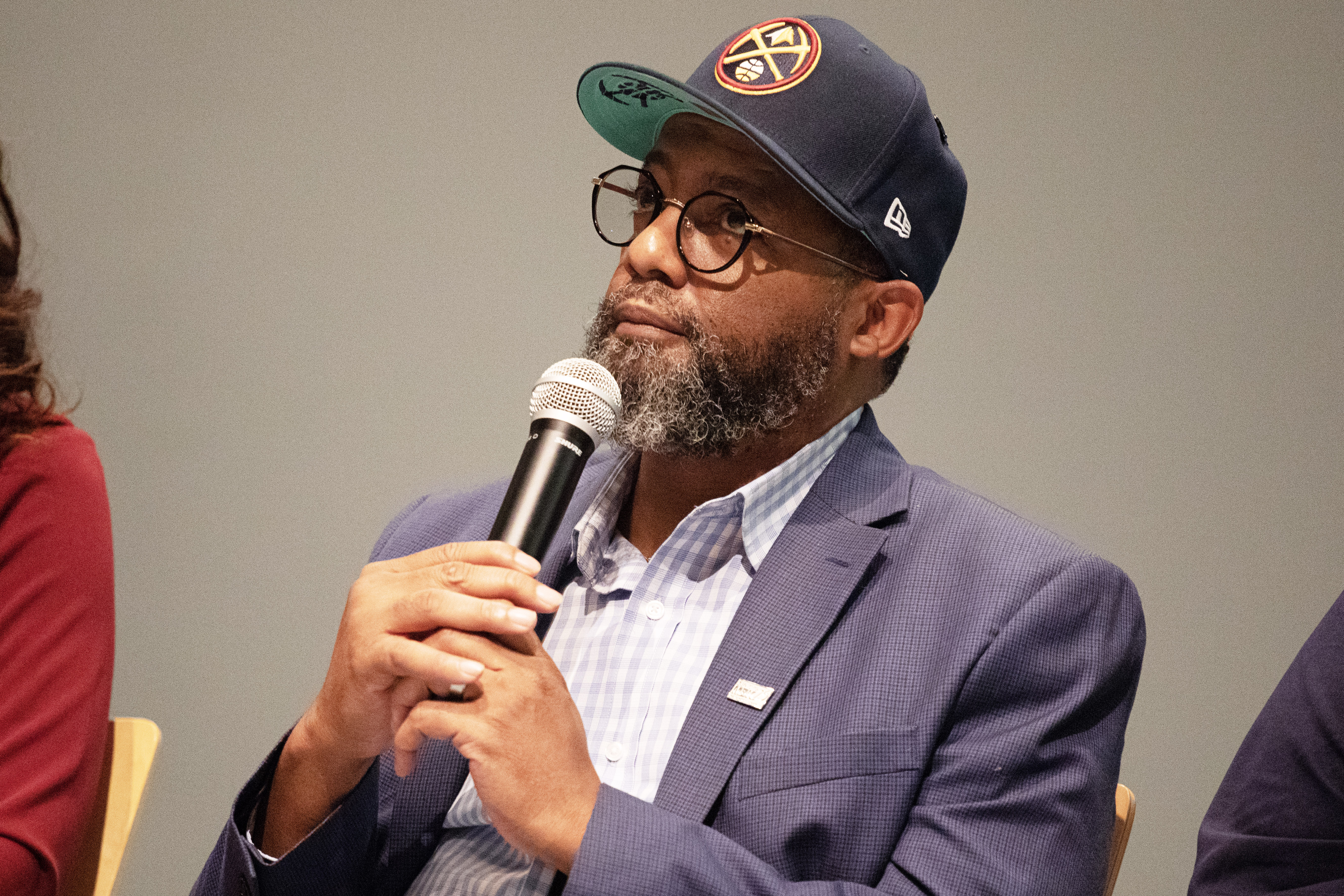 Jonathan McMillan, director of the Office of Gun Violence Prevention at the Colorado Department of Public Health and Education, speaks at a youth violence town hall hosted by 9News and the Denver Gazette on Aug. 8, 2023. (TomHellauerMultimedia Producertom.hellauer@denvergazette.comhttps://denvergazette.com/content/tncms/avatars/f/9e/622/f9e6228a-3b6b-11ed-bf10-fbb71fa8e421.f54b911252c540f1d61709edc4727a39.png)