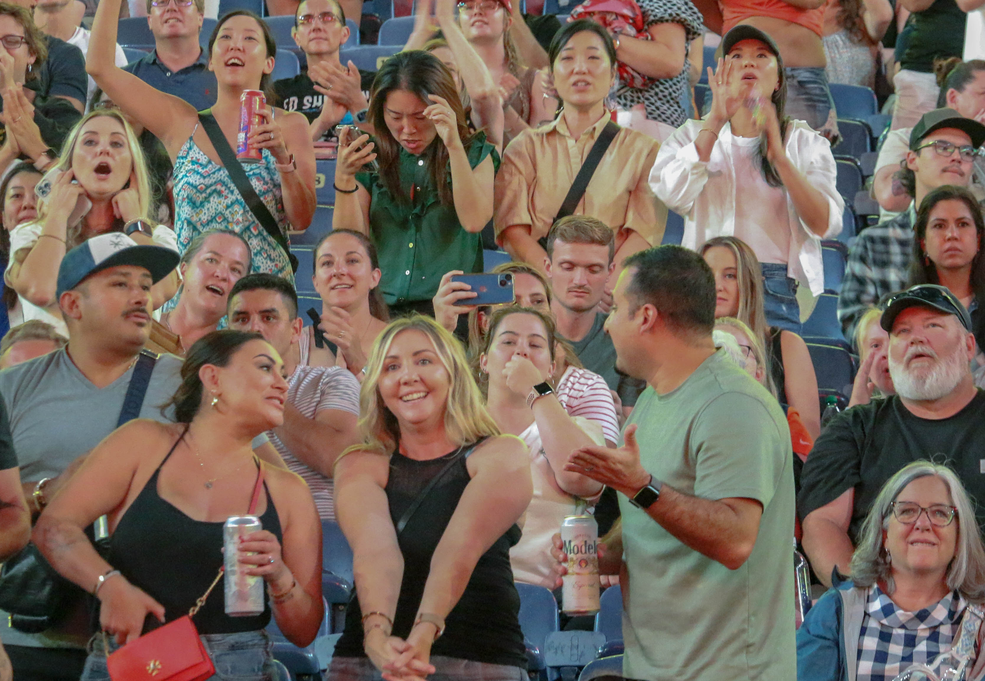 Some of the crowd that gathered for the Ed Sheeran concert in Denver on Aug. 19, 2023. (JOHN MOORE, Denver Gazette)