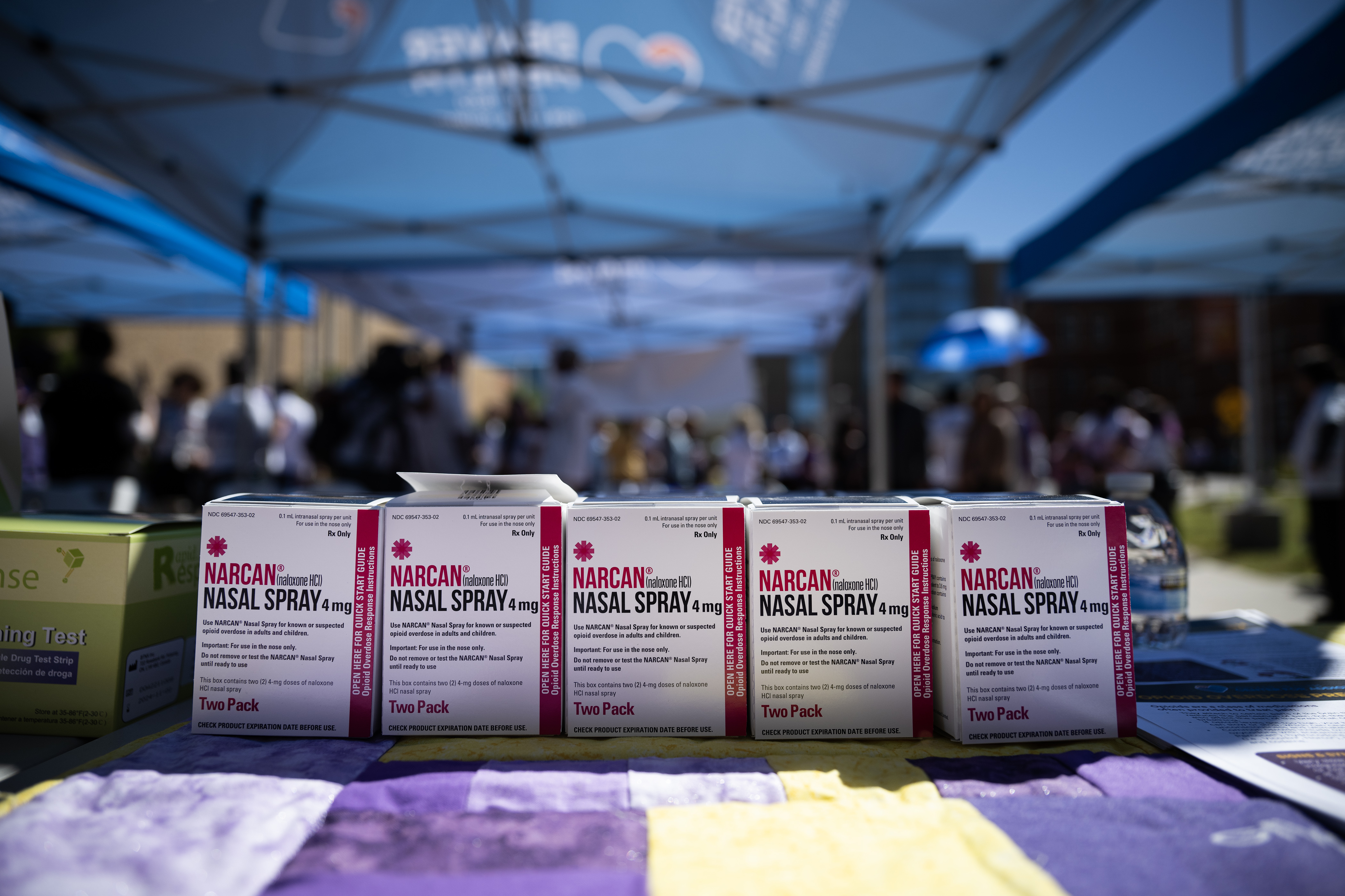 Doses of Narcan, a-soon-to-be over the counter nasal spray that can reverse overdoses from opioids, were being given out during an event to mark International Overdose Awareness Day on Thursday, Aug. 31, 2023, at the Denver Health main campus in Denver. (Timothy Hurst/Denver Gazette) (TimHursttim.hurst@gazette.comhttps://secure.gravatar.com/avatar/aca82bd62b4ee425c598527cd6faa1b1?d=mm&r=g)