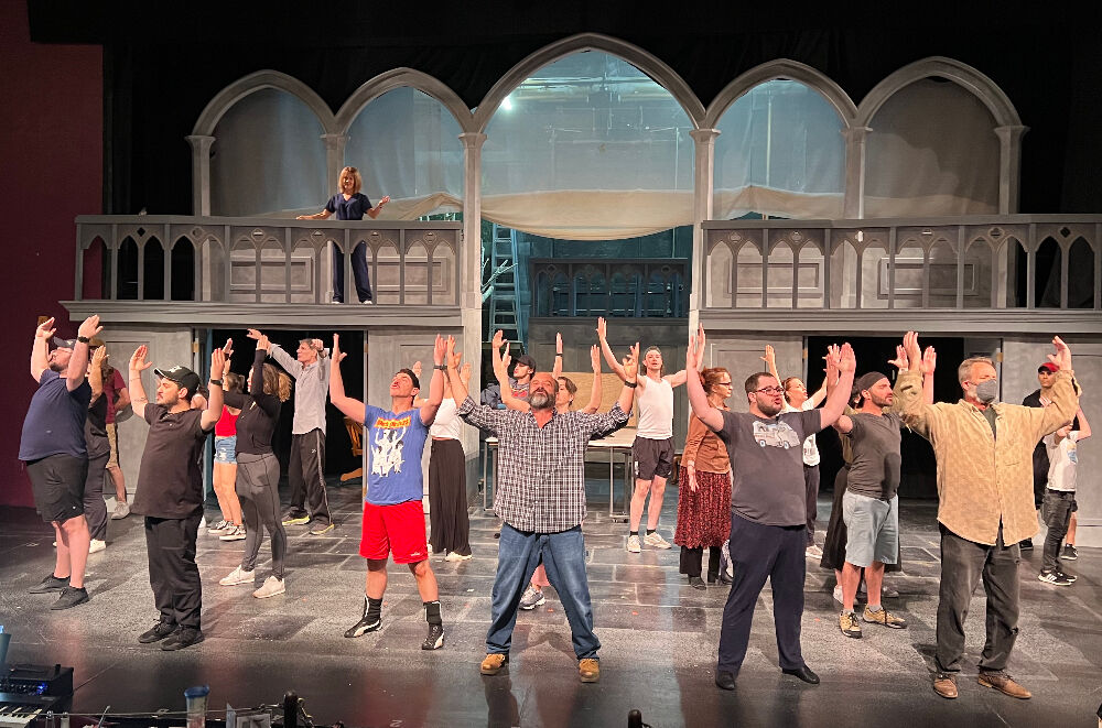 The cast of BDT Stage's farewell production of 'Fiddler on the Roof' in rehearsal this week before Friday's opening. The venerable theater will close in January after 46 years in Boulder. (Rehearsal photo Courtesy BDT Stage)