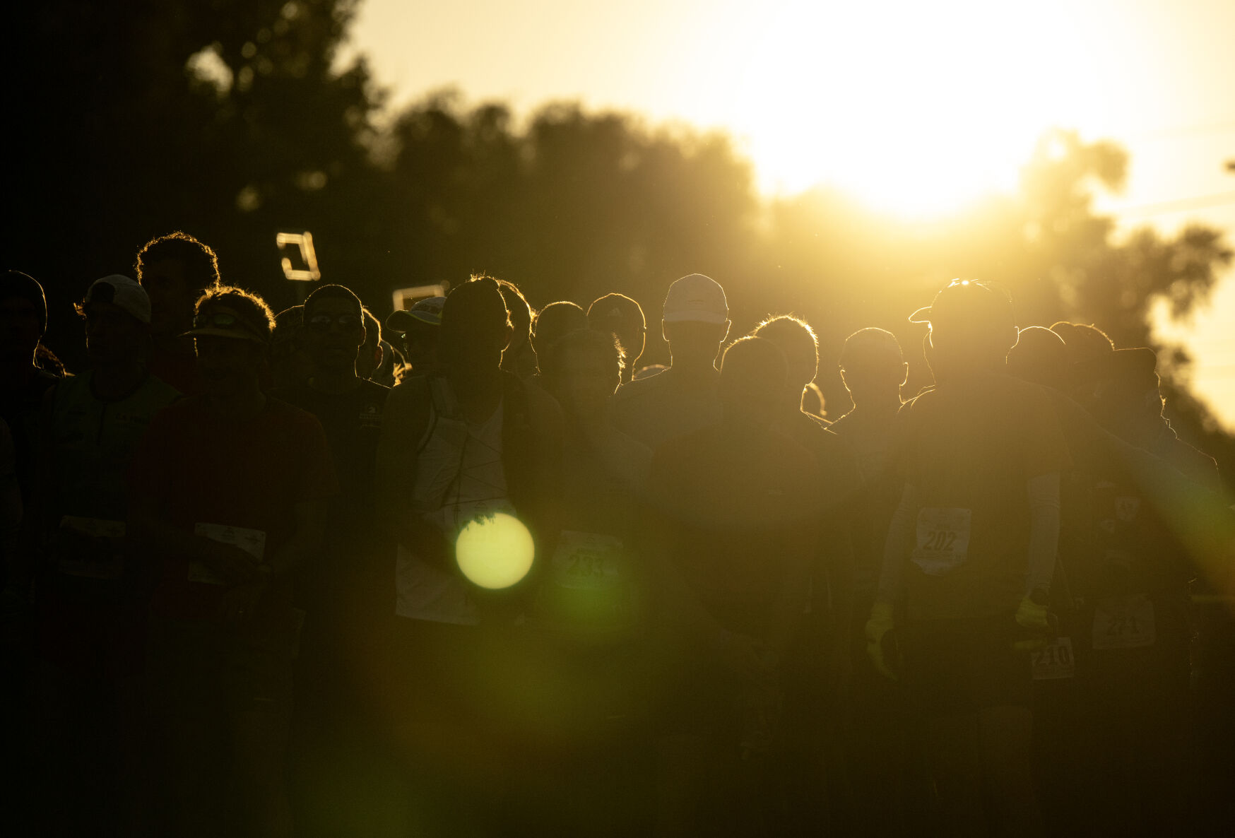 Runners wait at the starting line of the Pikes Peak Ascent on Saturday, Sept. 16, 2023. (Parker Seibold, The Gazette) (Parker Seibold)