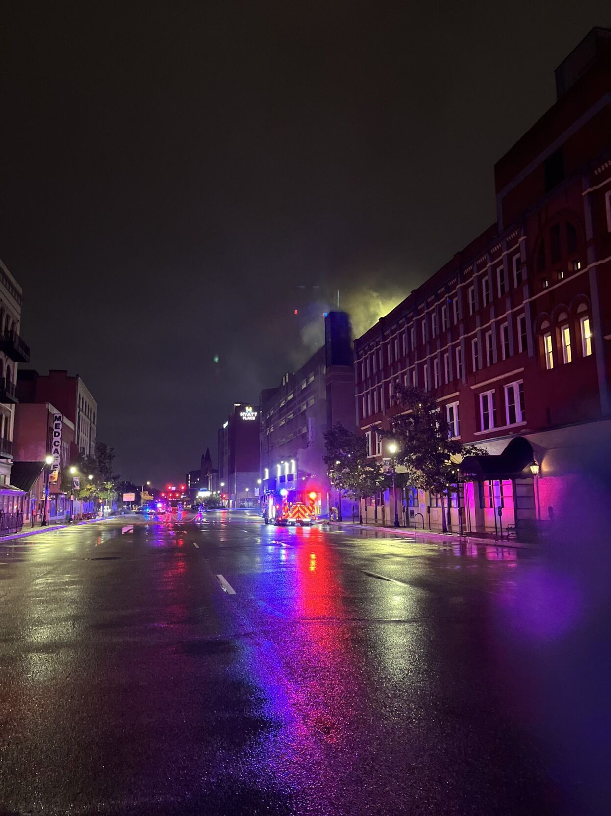 An underground fire was investigated early Monday morning, Sept. 11, 2023, off Kiowa Street in downtown Colorado Springs. (Via Colorado Springs Fire Department)