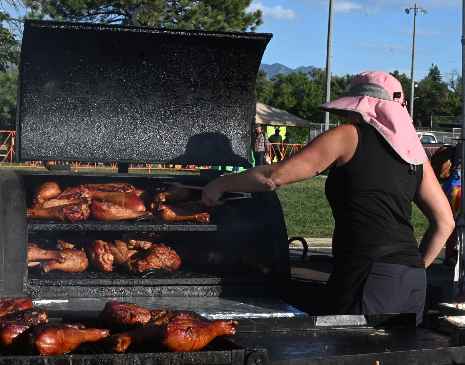 Turkey legs for breakfast on Sunday, Sept. 3, 2023 at the Colorado Springs Labor Day Lift Off. (Jerilee Bennett, The Gazette)