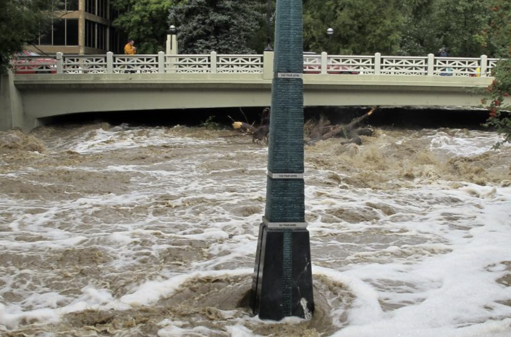 Boulder river underpass overwhelmed with water during the front range flood Sept. 11-15, 2013. (Photo by City of Boulder) (Courtesy City of Boulder)