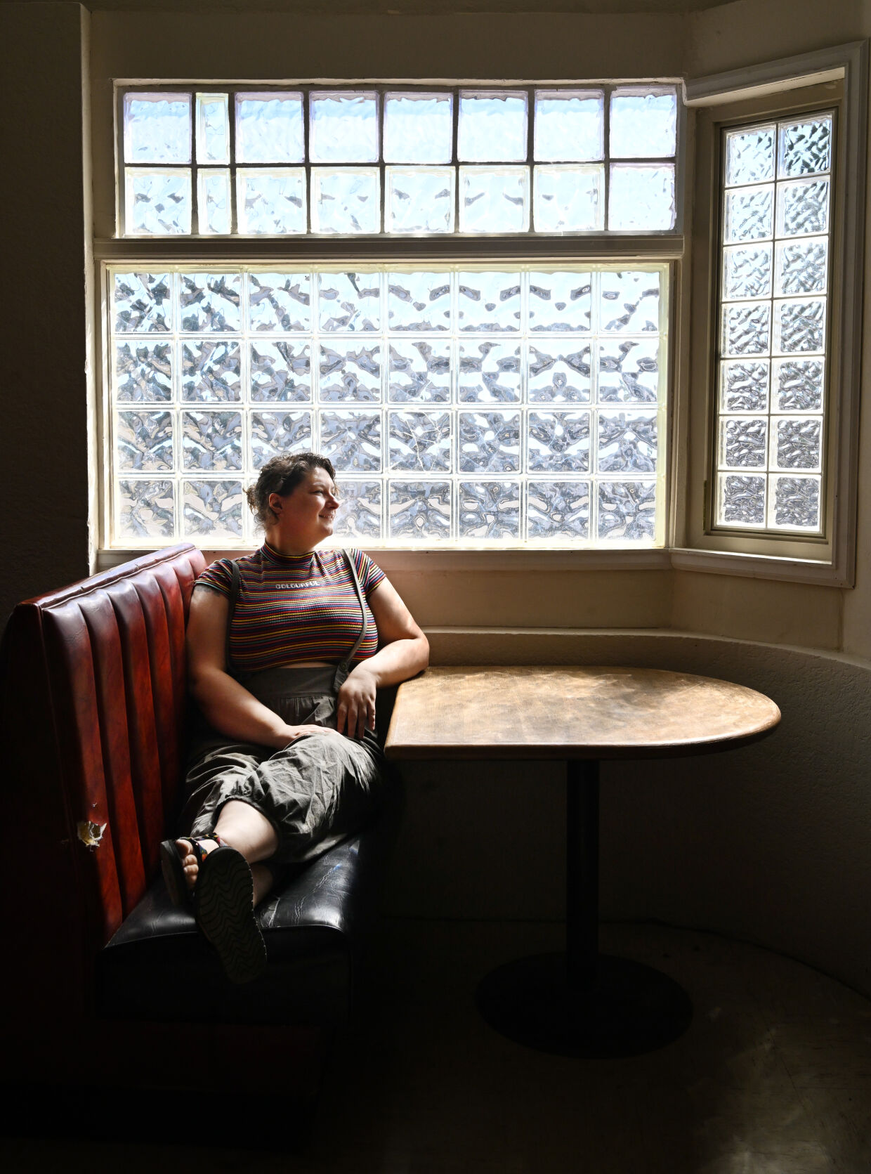 Emily Gradisar, owner of the Abstract Bar at the Ethos creative community space, defines the bar as a place of inclusivity. Wednesday, Aug. 16, 2023. (Photo by Jerilee Bennett, The Gazette)