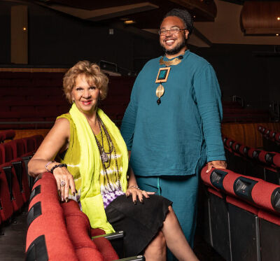 Cleo Parker Robinson and Thomas Talawa Prestø at the Ellie Caulkins Opera House. (Martha Wirth, courtesy Cleo Parker Robinson Dance)