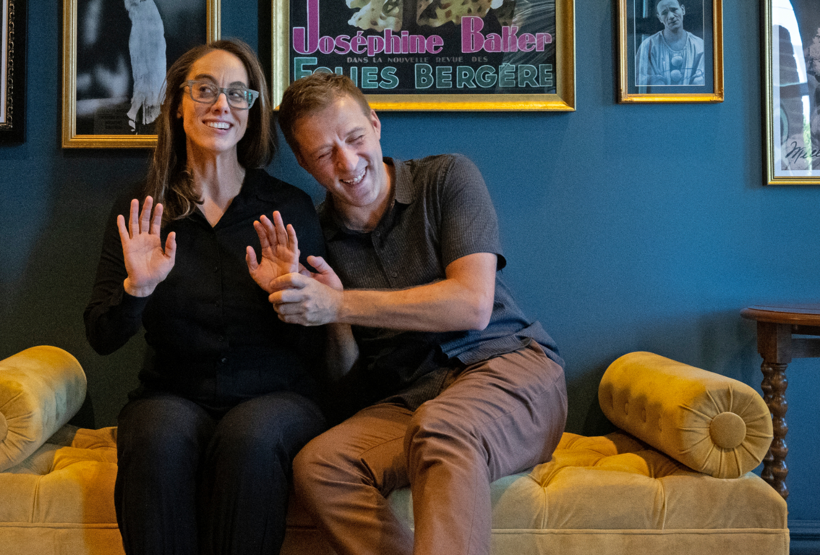 Theatre Artibus founders Meghan Frank and Buba Basishvili met as students at an international training school for physical theater in Northern California. They are pictured in the lobby of Savoy Denver, which they reopened in 2021. (ChristianMurdockchristian.murdock@gazette.comhttps://secure.gravatar.com/avatar/7b418fa9a684d03a433f79e3e5065029?d=mm&r=g)