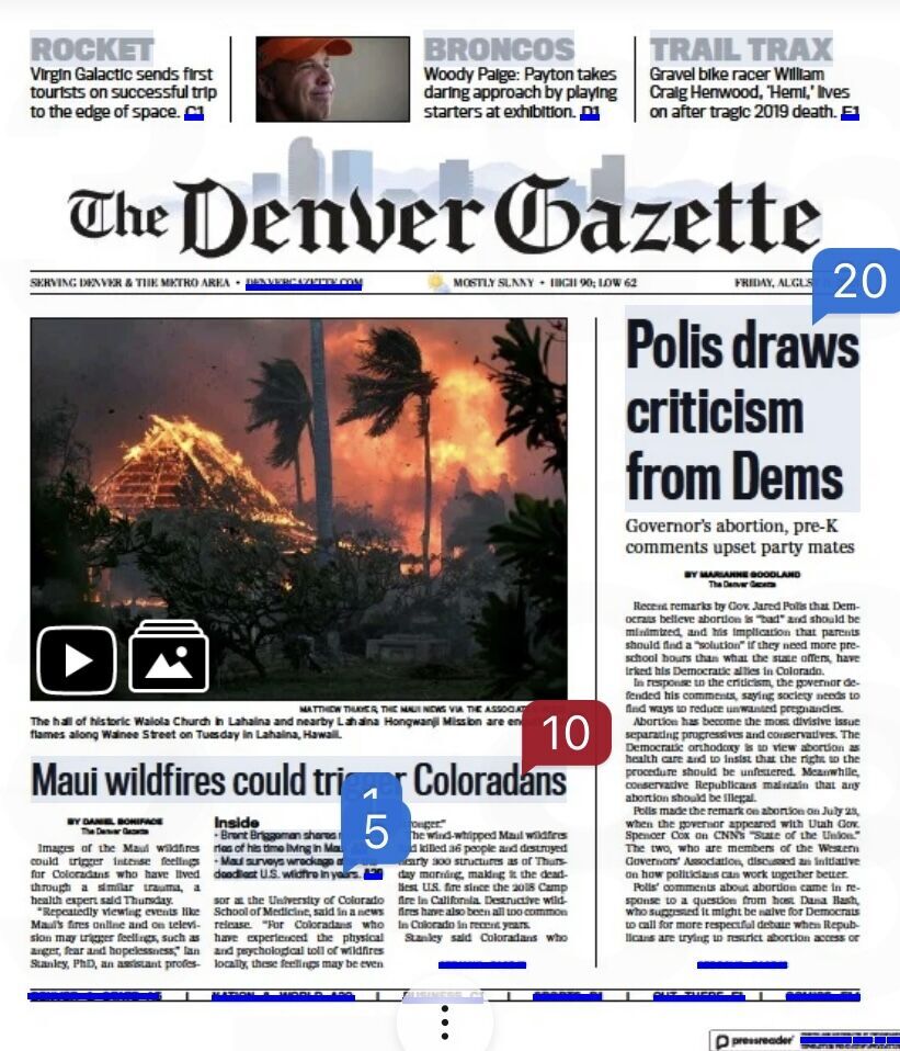 Polis front page