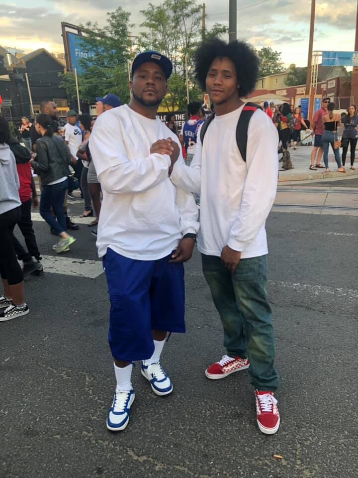 Lumumba Sayers Sr. and his son,