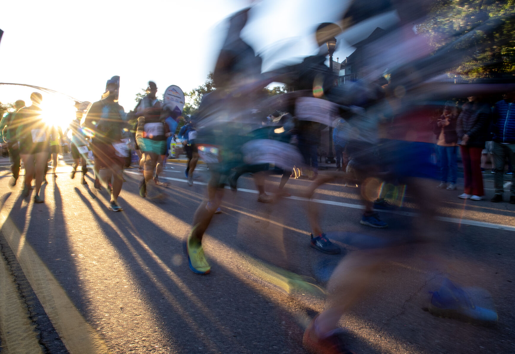 Runners take off from the starting line of the Pikes Peak Ascent on Saturday, Sept. 16. (photos by Parker Seibold, the courier)